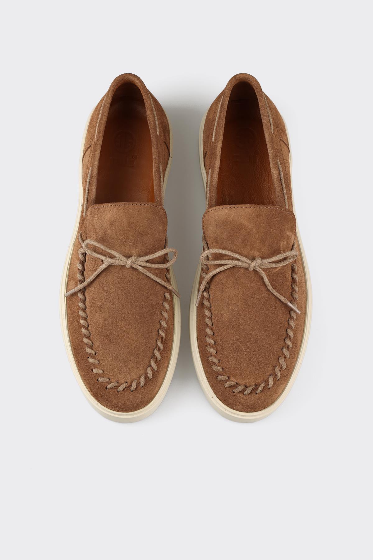 Elle Shoes Camel Deri Erkek Günlük Ayakkabı görsel 4
