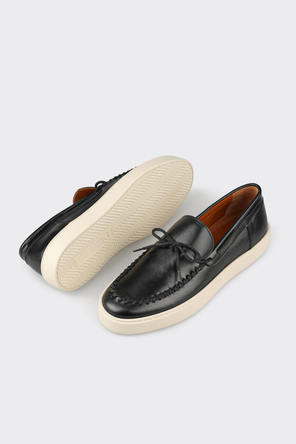 Elle Shoes Siyah Deri Erkek Günlük Ayakkabı görsel 3
