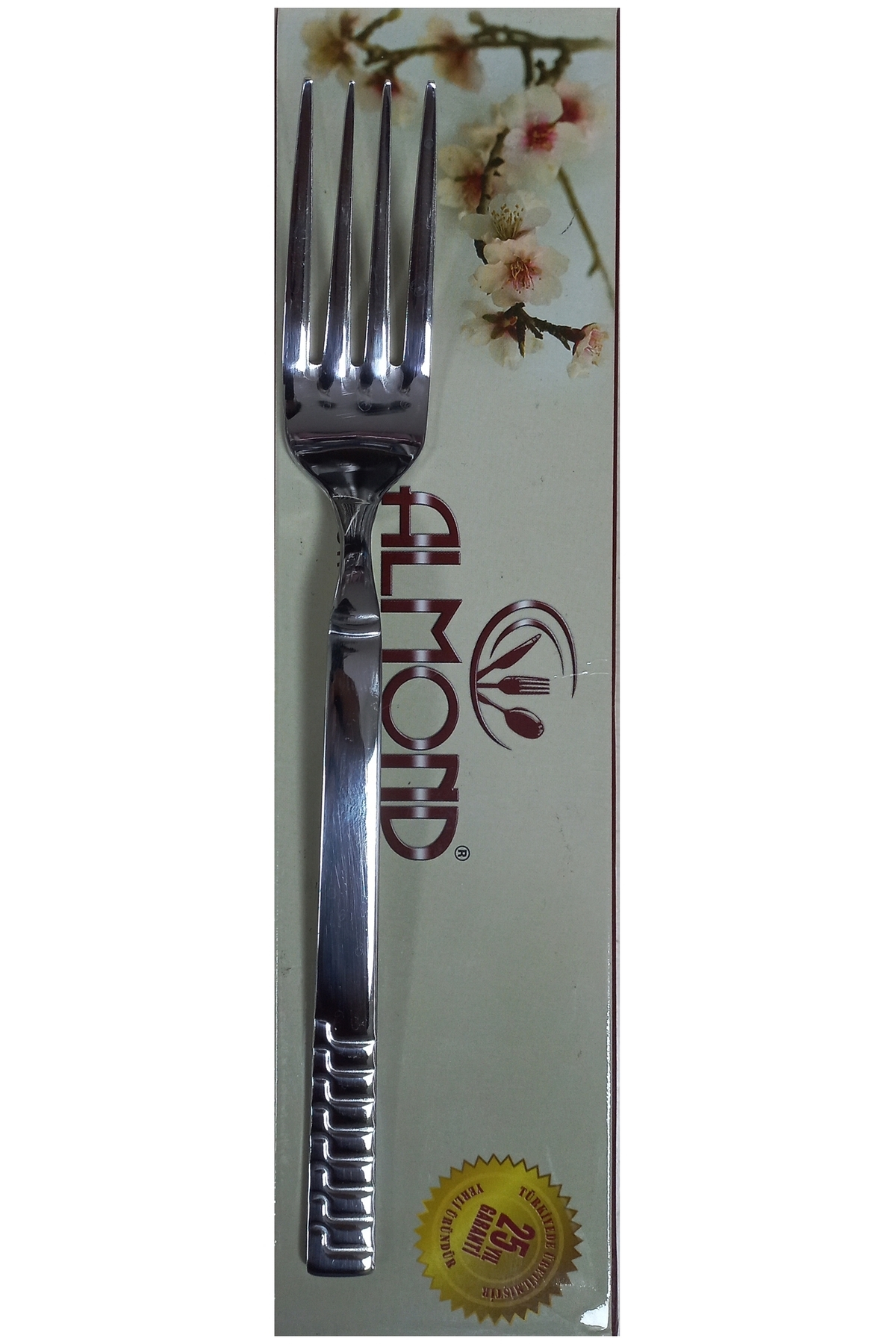 Almond Platin Sade 12 Adet Yemek Çatalı 18/10 Paslanmaz Çelik