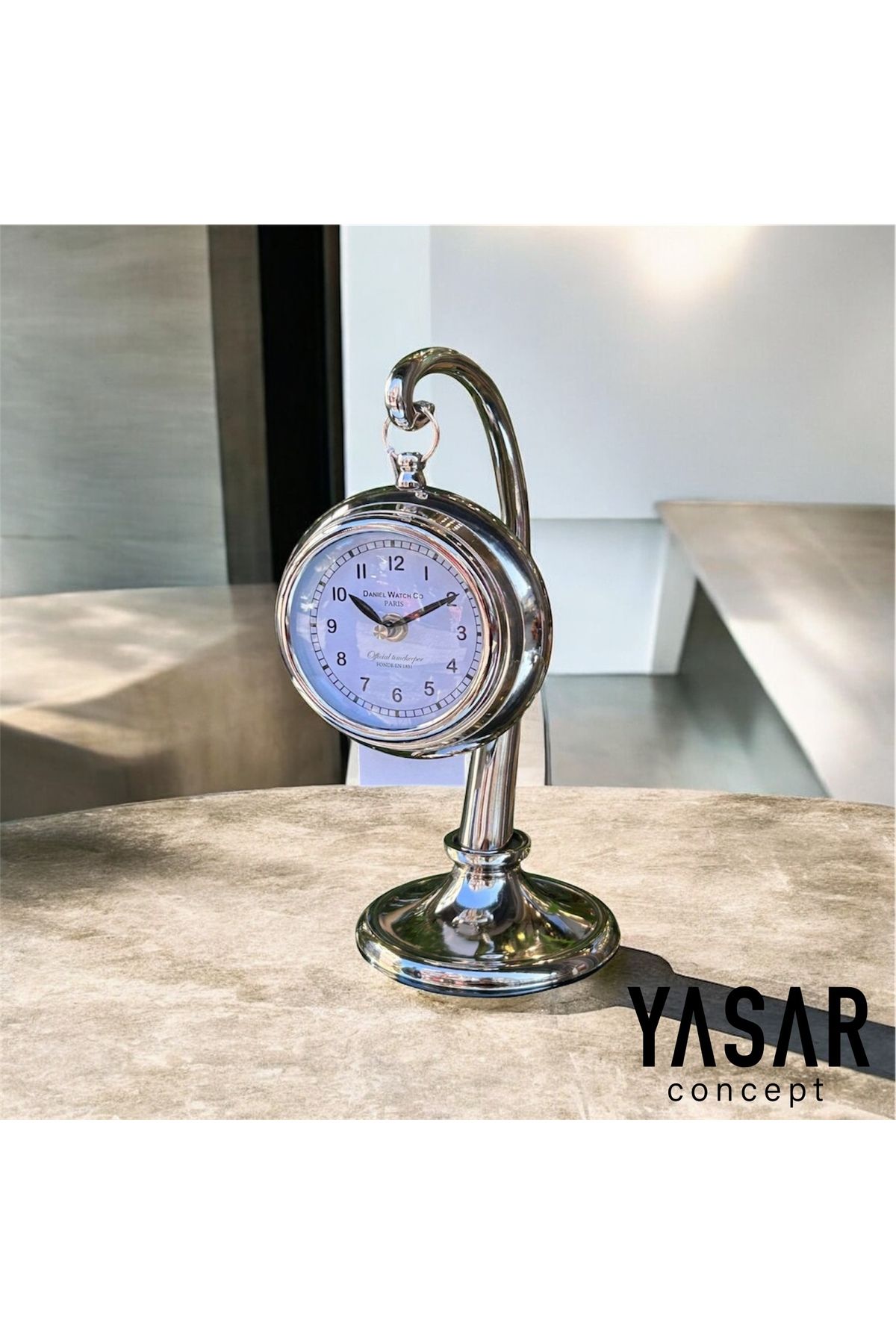 YSR CONCEPT Castime Masa Saati Gümüş