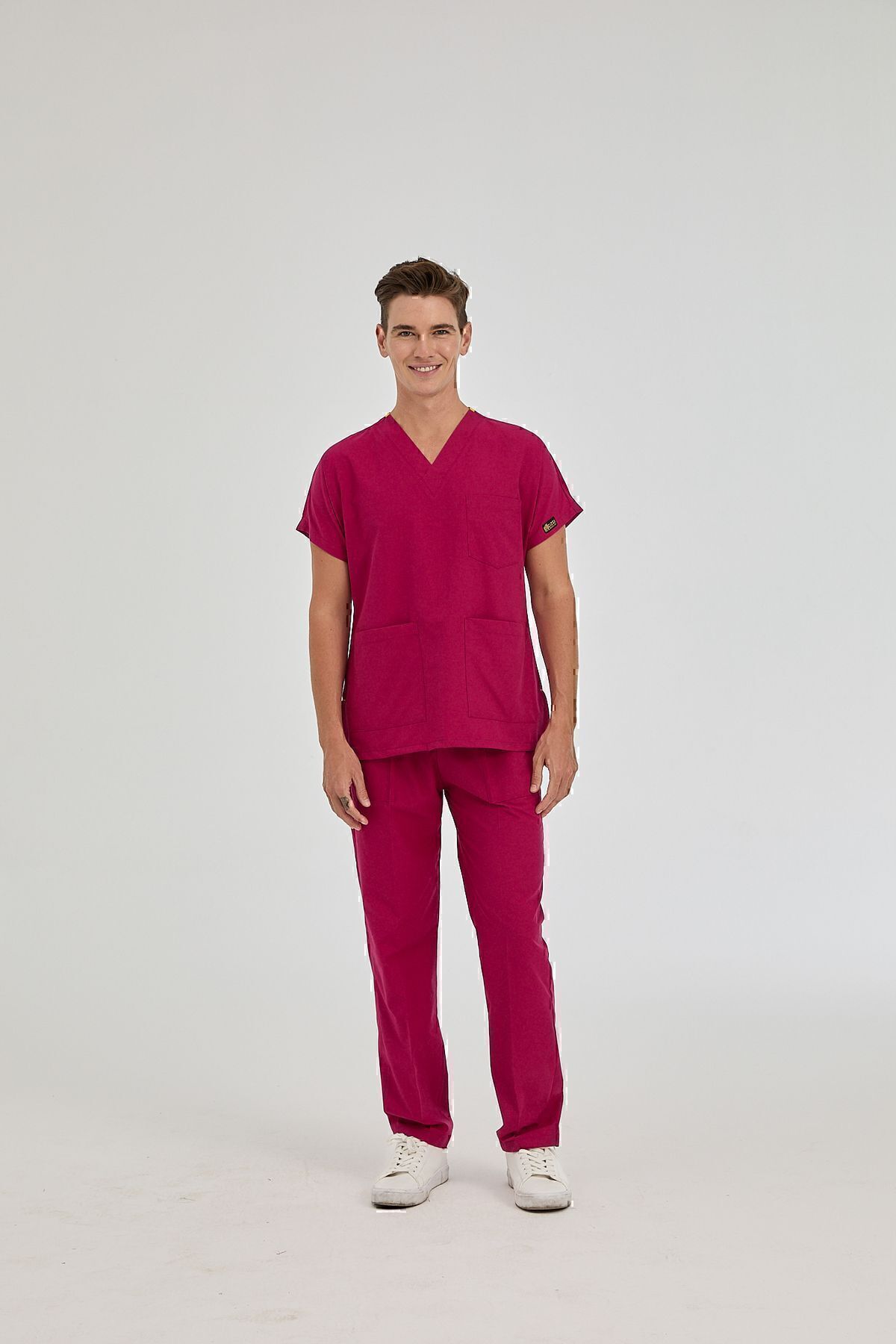ÇİZGİ MEDİKAL-Dr Greys Terikoton Cherry Doctor Asistentă Tricou Tricou medical Costum chirurgical țesătură subțire (SUB-TOP) 3