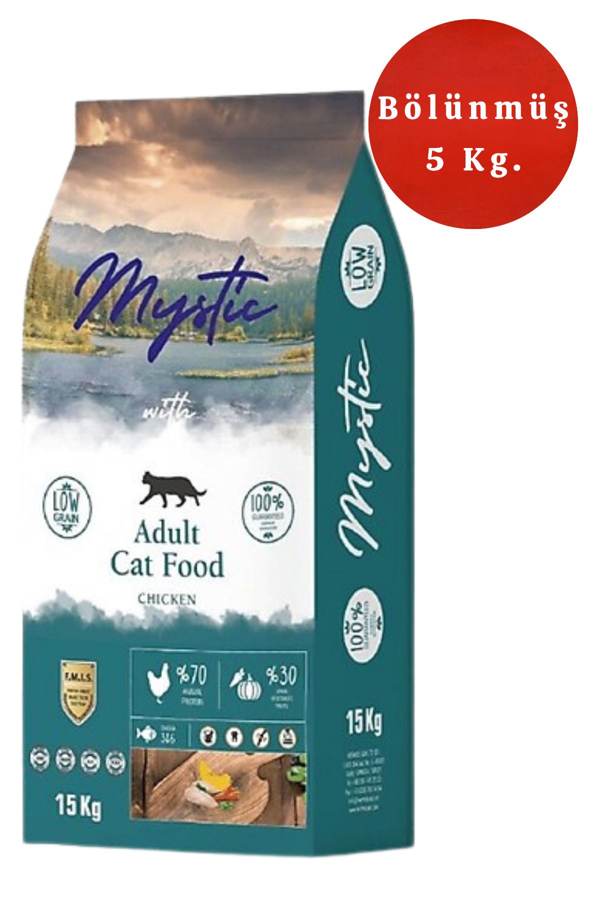 Mystic Tavuklu Yetişkin Kedi Maması 5 Kg. Paket Tüy Sağlığı, Sindirim ve Bağışıklık Desteği