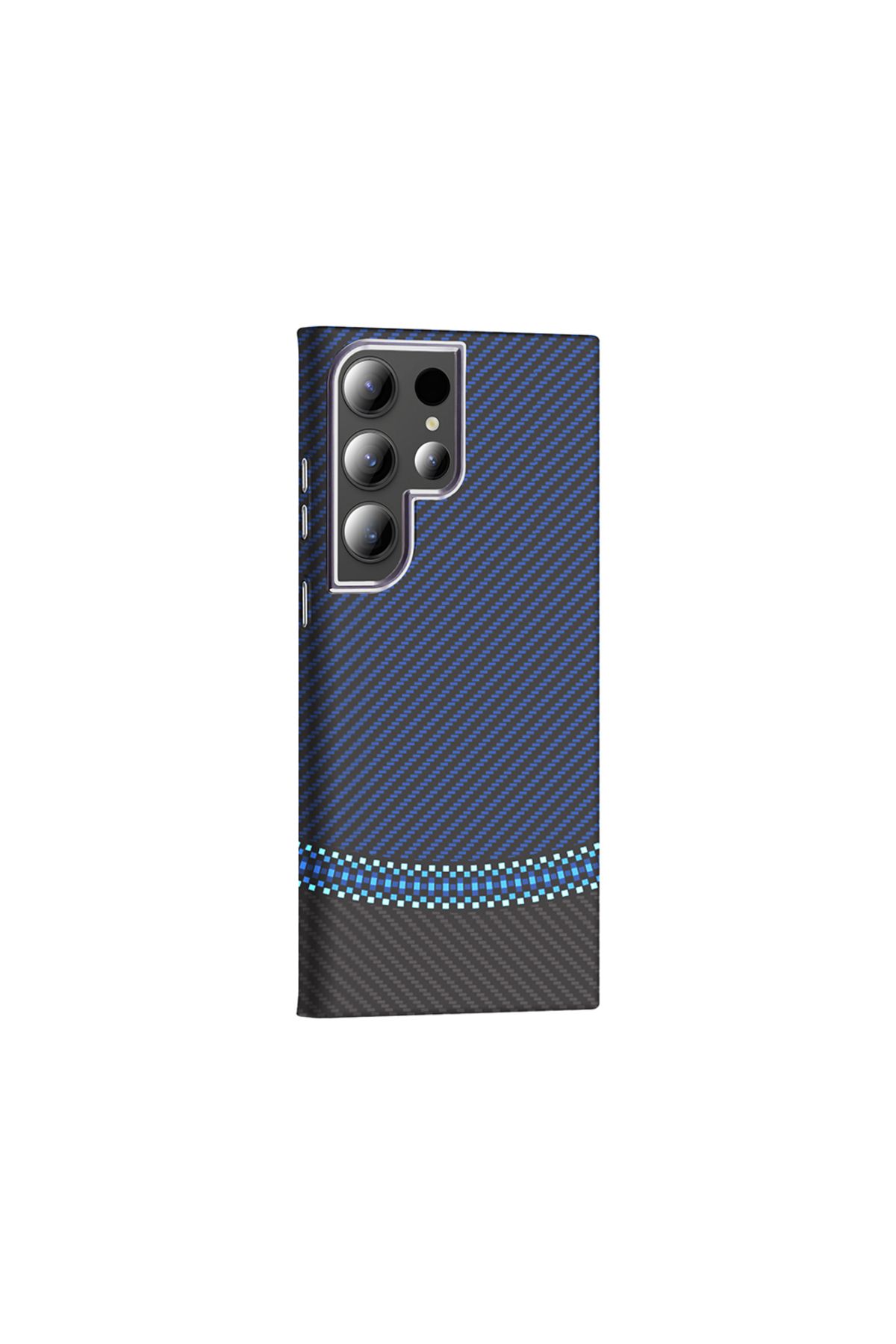 zore Galaxy S23 Ultra Kılıf M-safe Şarj Özellikli Karbon Fiber Görünümlü Zore Gros Kapak