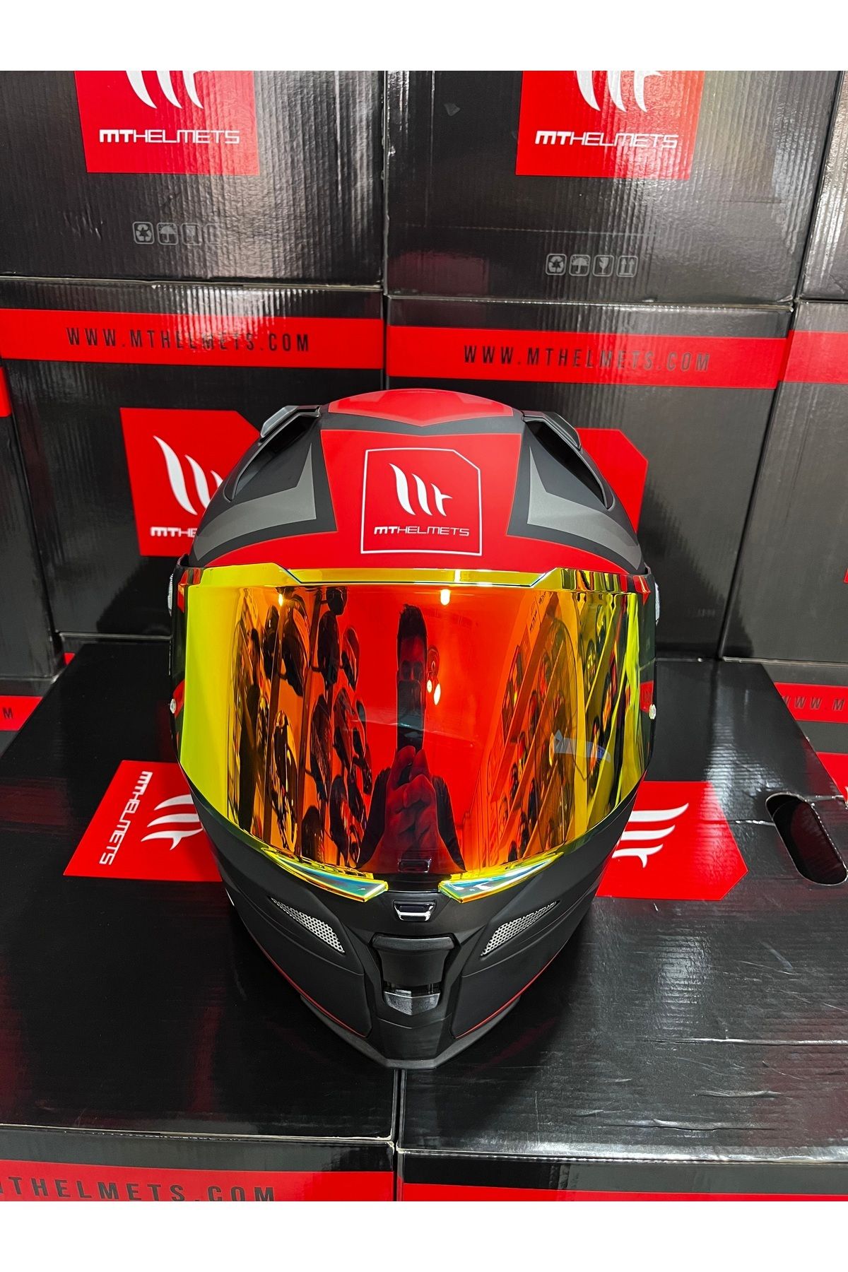 MT Helmets revenge 2 s kask (şeffaf vizörlü)