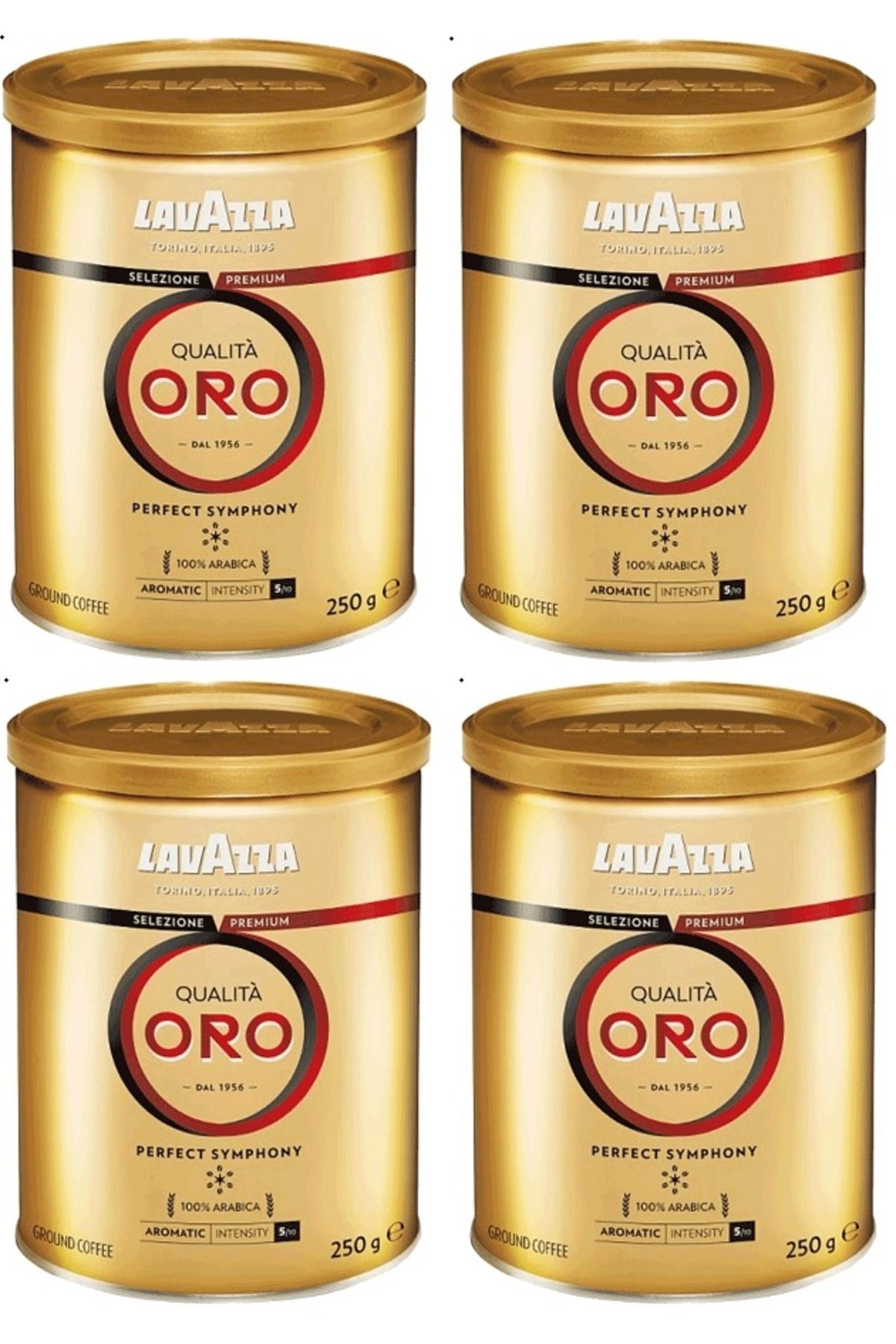 LavAzza Qualita Oro Filtre Kahve Teneke Kutu Dörtlü Set (250 GR x 4=1 kg) Orijinal