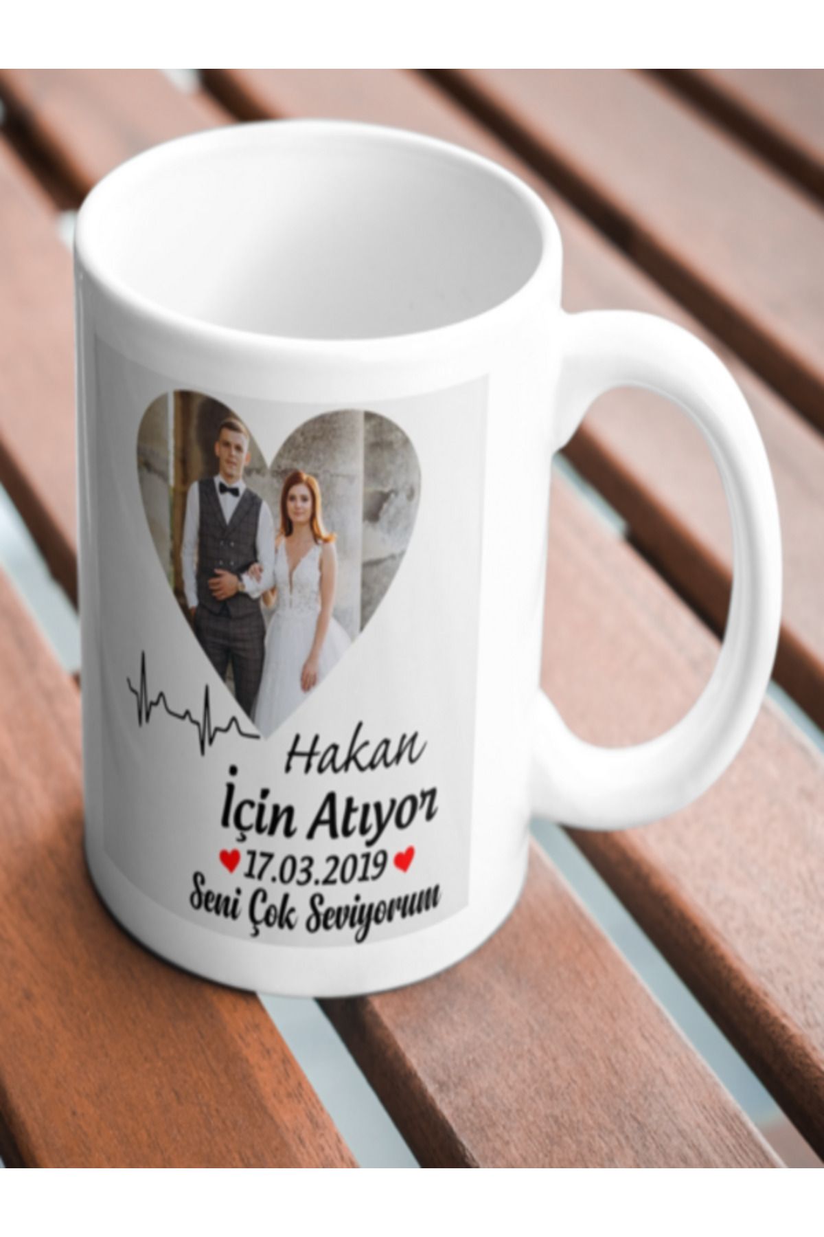 BERFA STORE Sevgili eş özel fotoğraf baskılı kupa