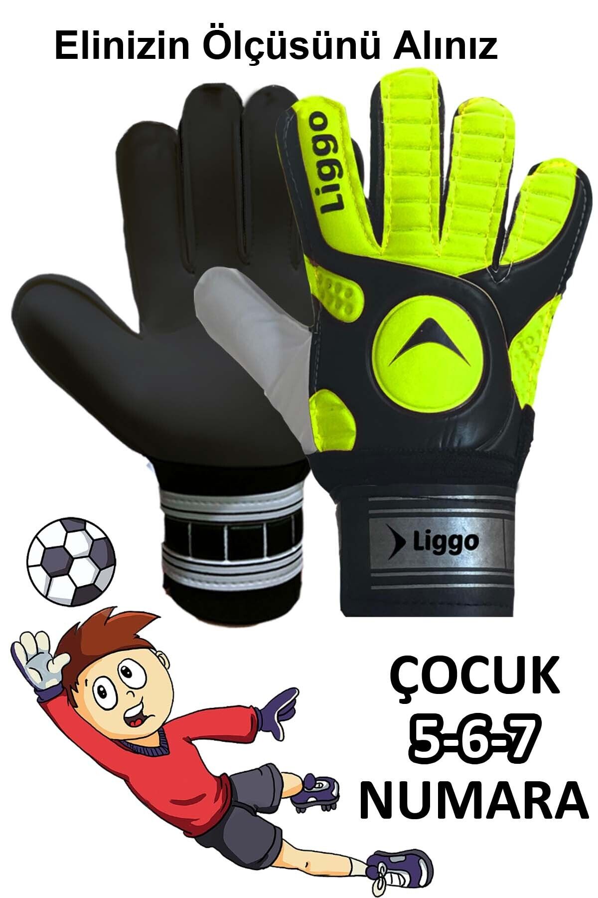 Liggo-Reflex Size 5-6-7 Children's Goalie Gloves and Wrist Bandage 1