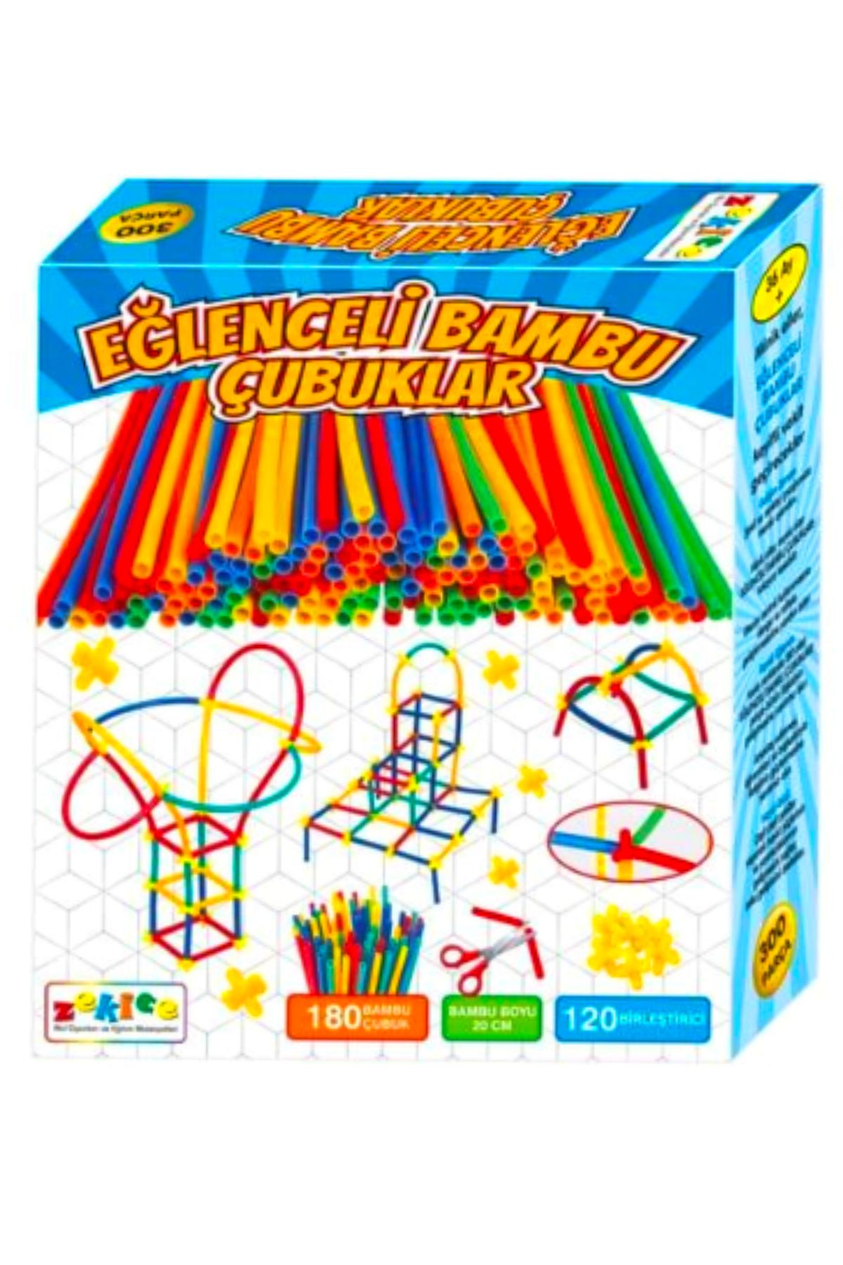 a v d a Eğlenceli Bambu Çubuklar 300 parça inşa yapı puzzle bloklar