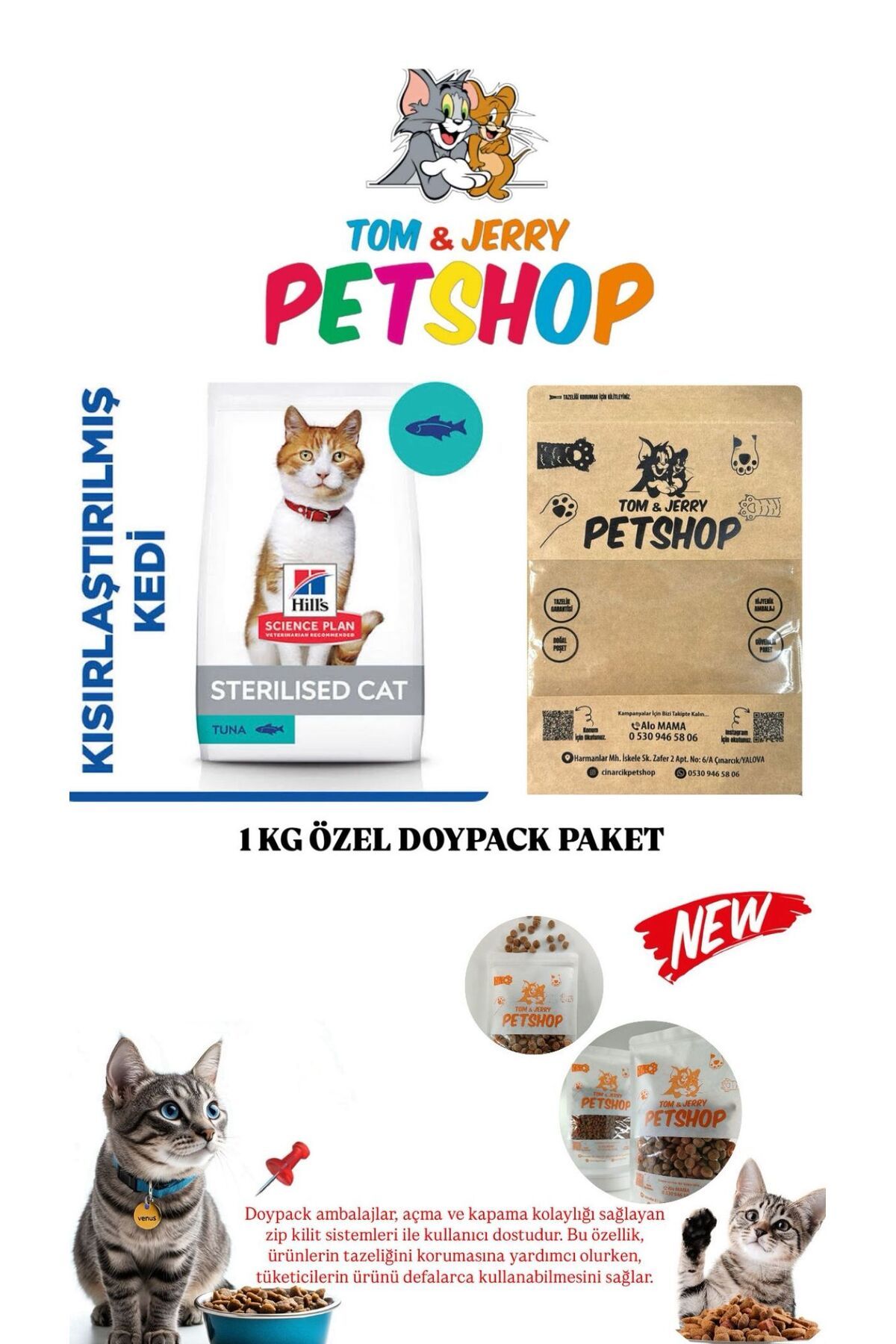 Hill's TOM&JERRYPETSHOP - Hill's Ton Tuna Balıklı Kısırlaştırılmış Kedi Maması 1 kg
