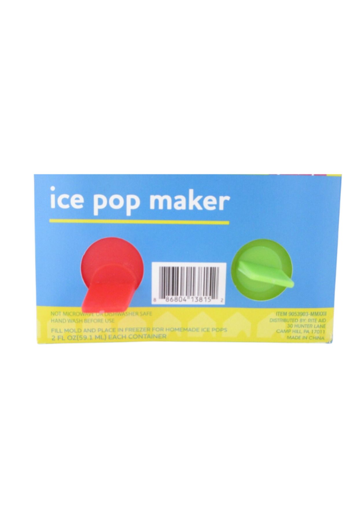 Rite Aid-Ice Pop Maker Molds, 4 Fill Molds each, 2 Pack 3