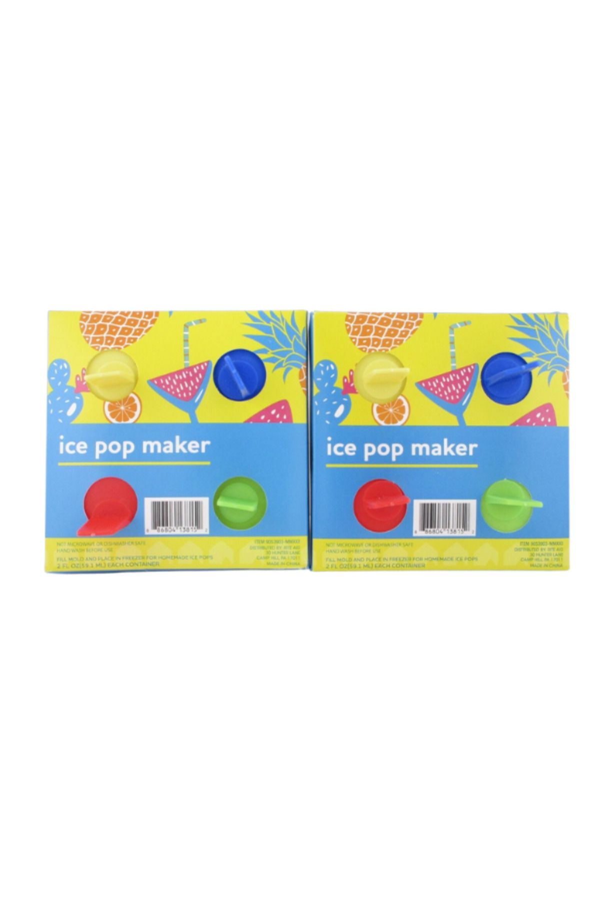 Rite Aid-Ice Pop Maker Molds, 4 Fill Molds each, 2 Pack 2