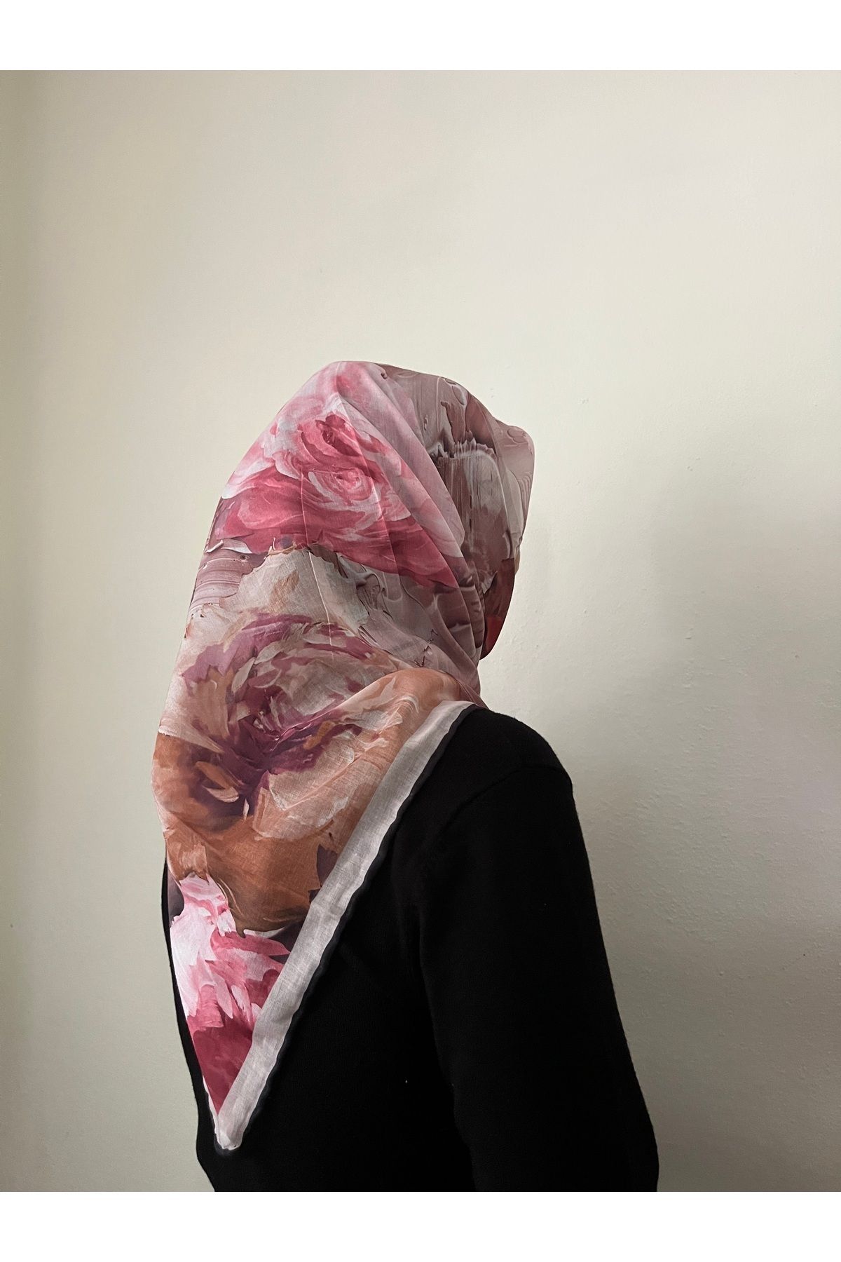BOUTİCON Çiçek Desenli Soft Eşarp Bordo
