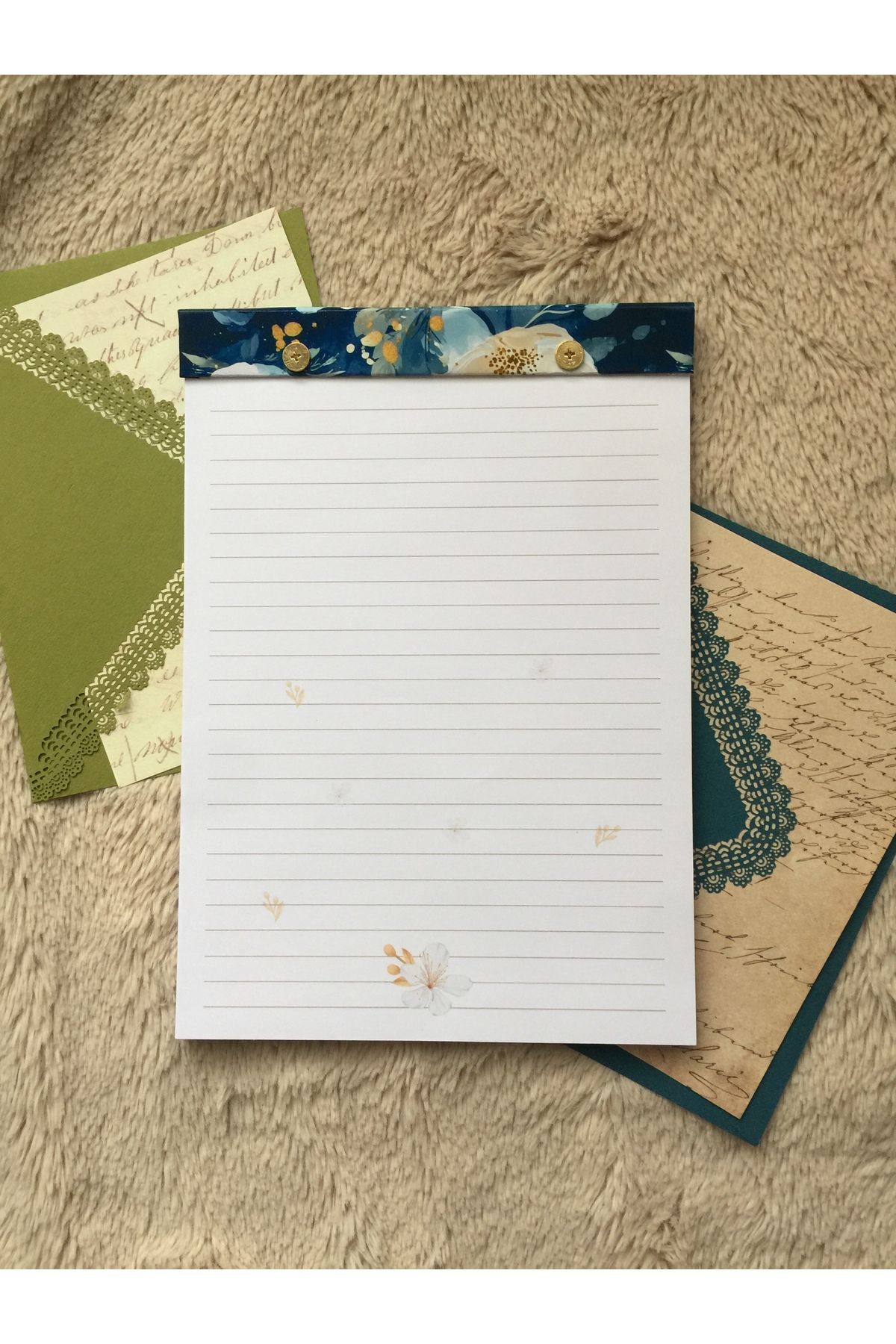 LaCerdaDesign A5 Çiçek Desenli Defter