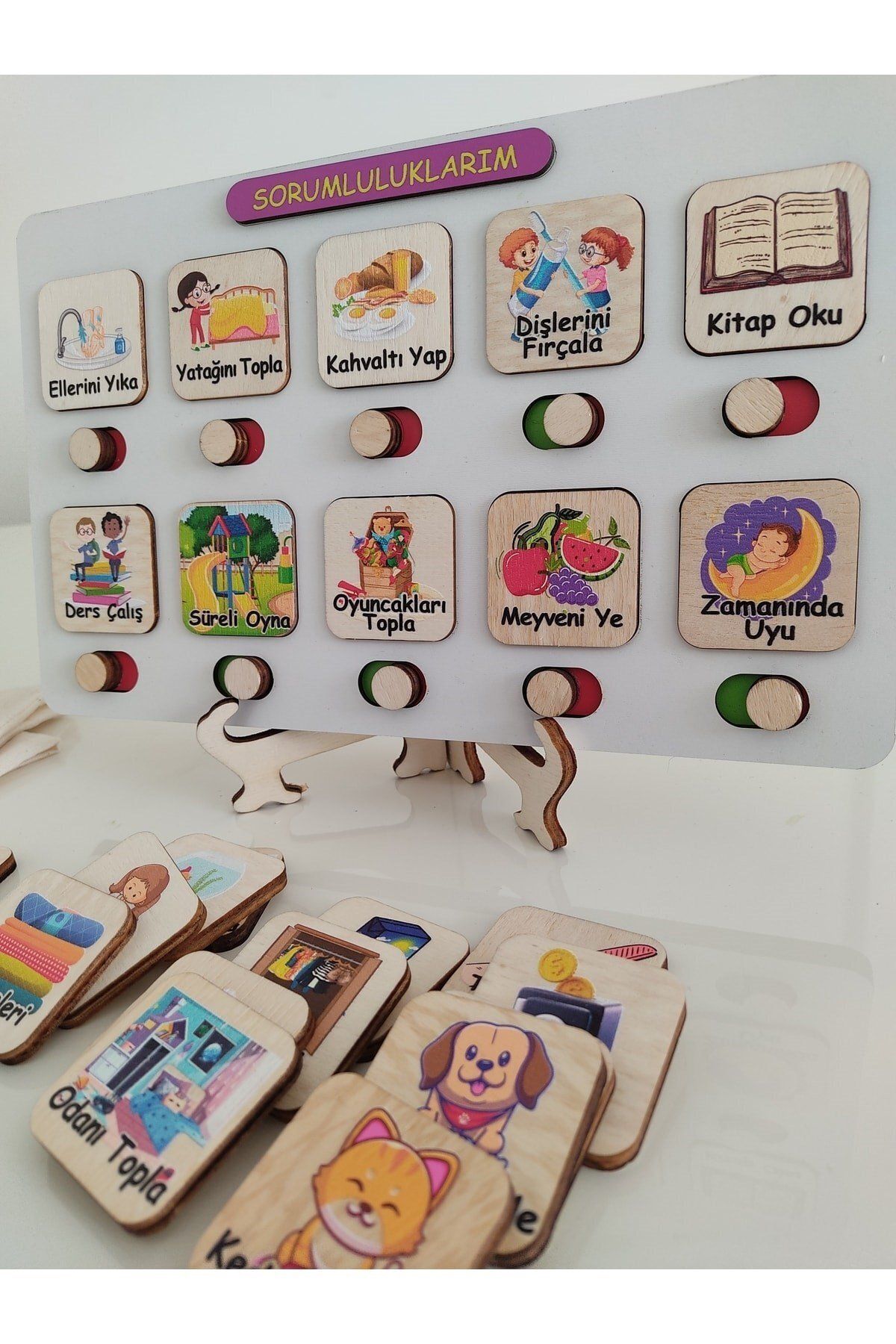 Emdief Home Montessori Sorumluluk Alma Beceri Ve Görev Tablosu Günlük Rutinim
