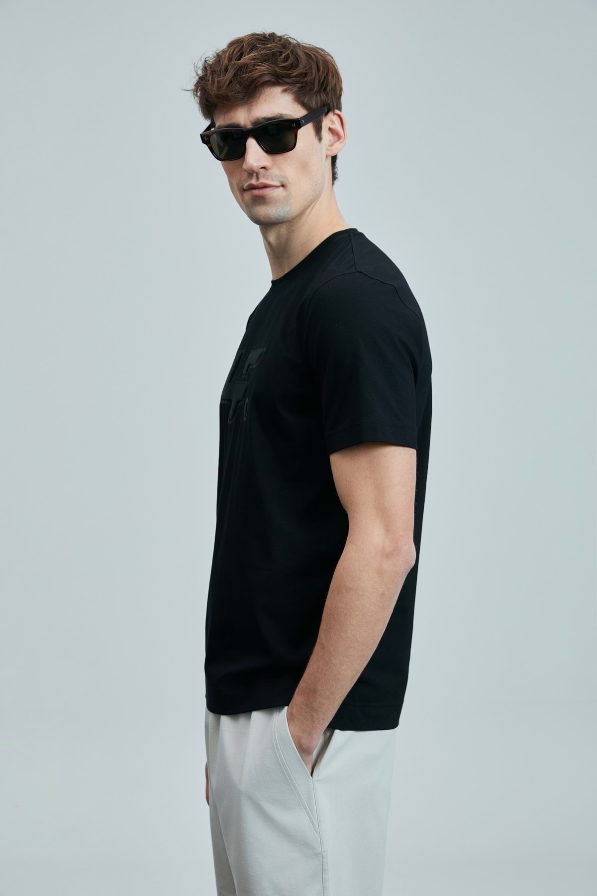 Lufian-111020243 Onix Μοντέρνο γραφικό T-Shirt Ανδρικό T-Shirt ΜΑΥΡΟ 6