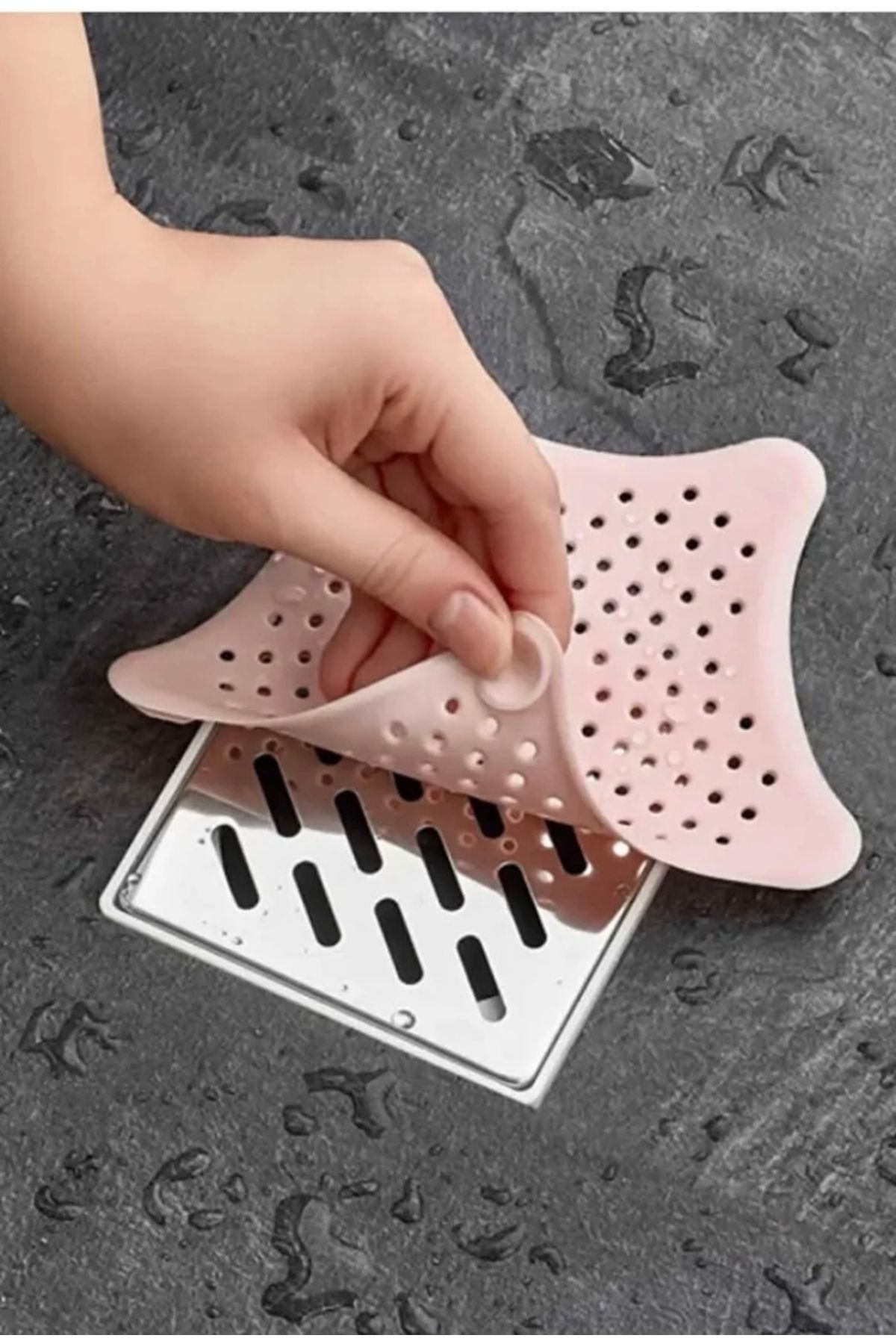 btmhome 1 Adet Silikon Yıldız Lavabo ve Küvet Gider Süzgeci