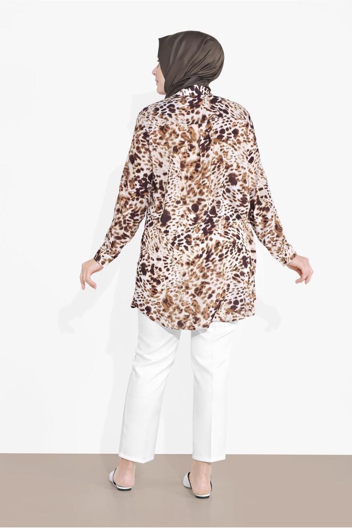 Alvina-Buttoned Patterned Tunic 2857 3
