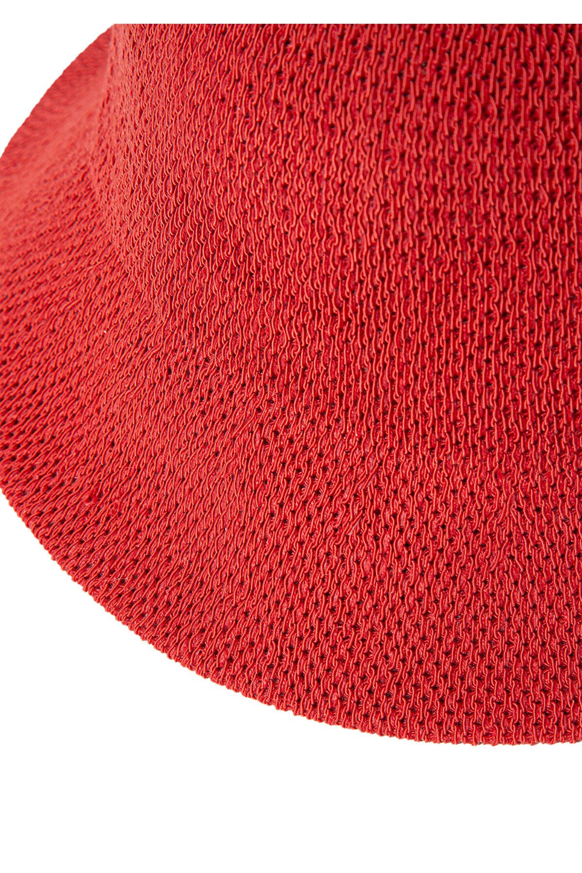Mavi-Red Straw Bucket Hat 1910080 -86417 3
