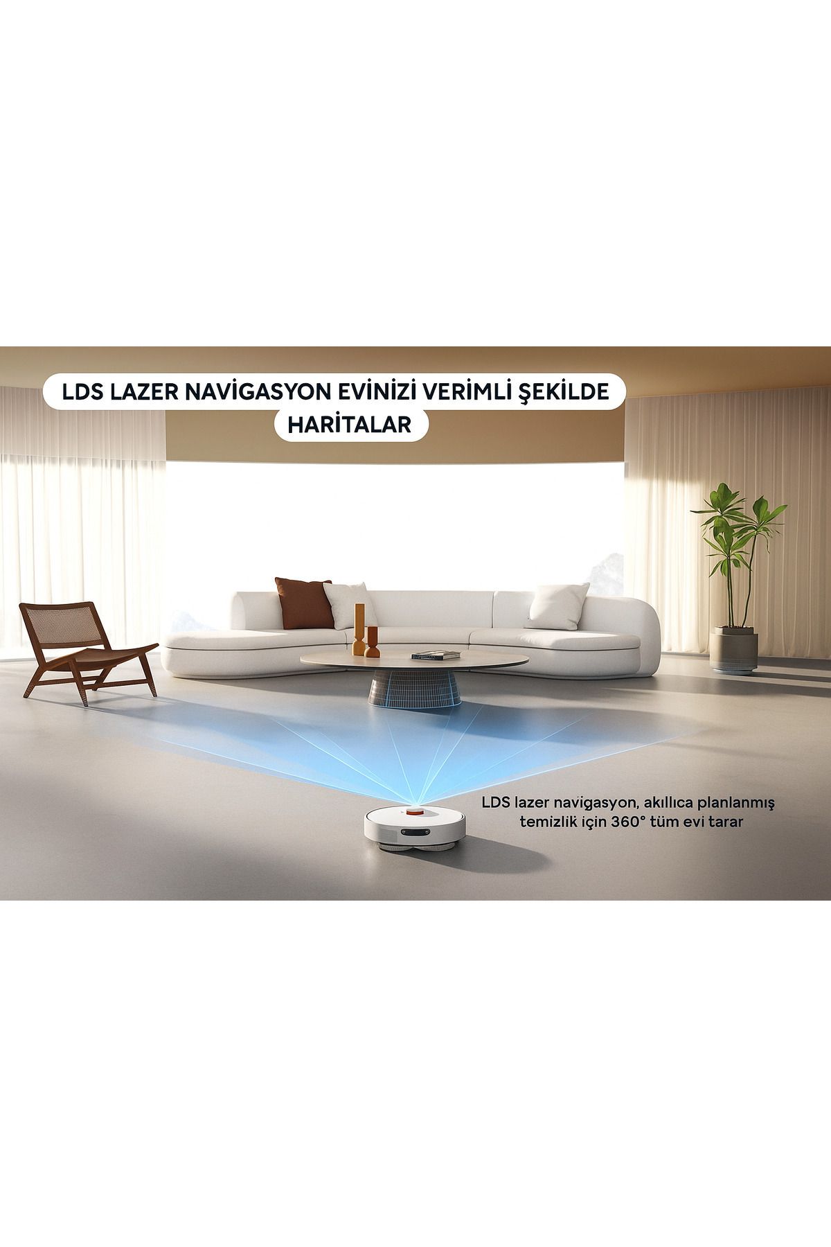 Xiaomi-Mi Robot Vacuum X10 Mop and Sweep 4000Pa Powerful Suction With New LDS BHR6404EN - White 5