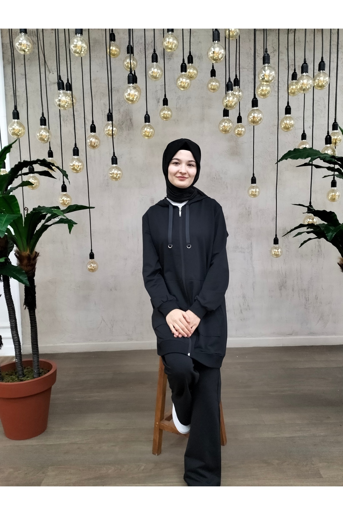 Butik Alerva Kadın Fermuarlı Tesettür Eşofman Takımı
