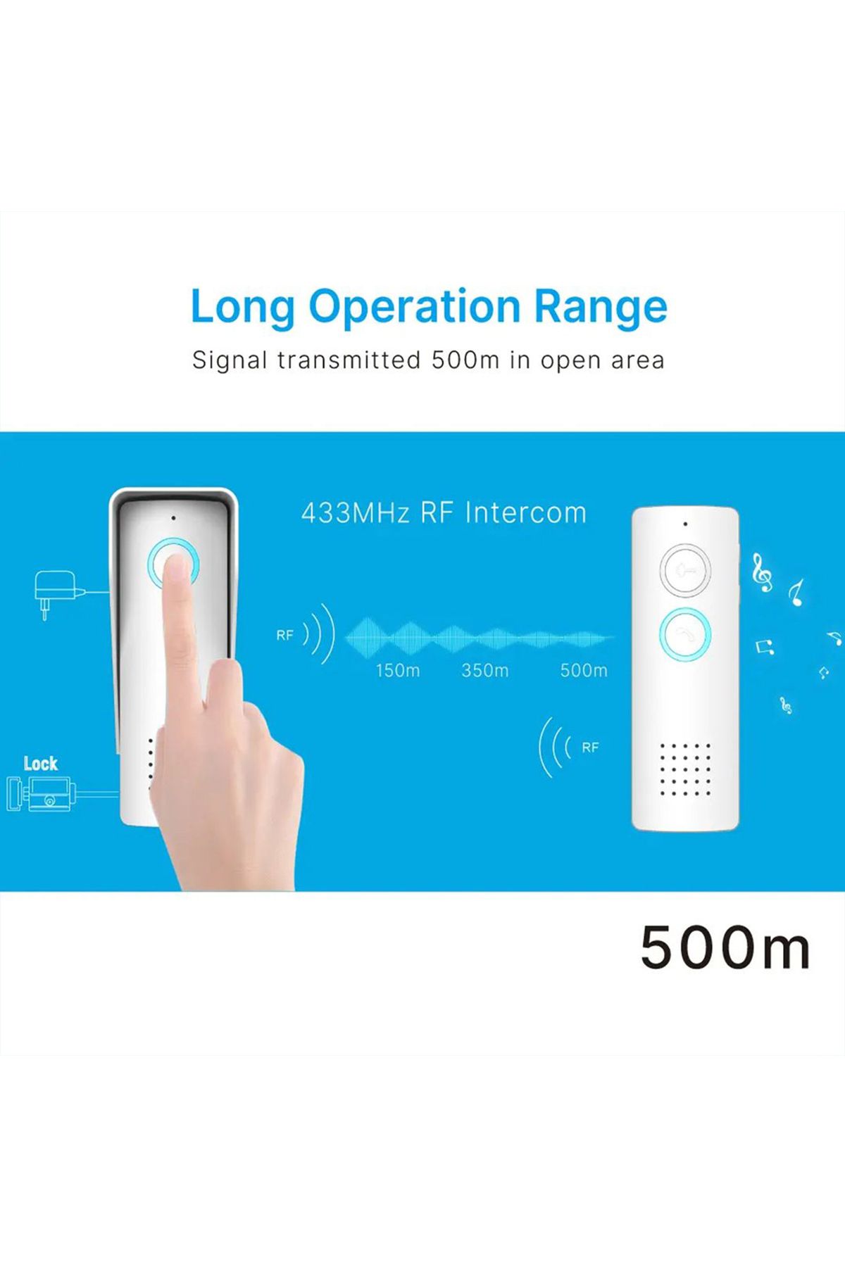 AREB-Smart Wireless Doorbell with Kinetic Energy Technology Intercom System 6