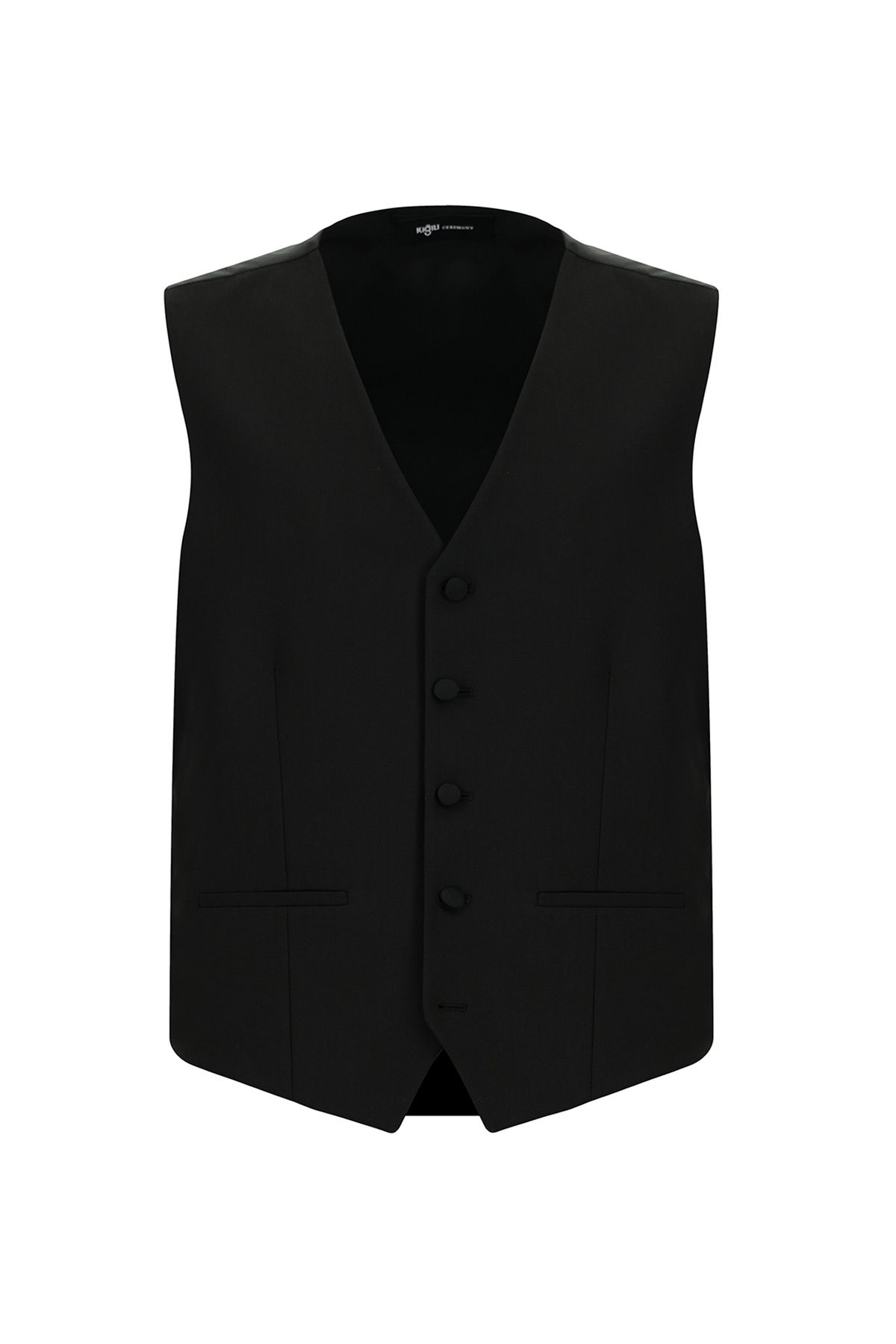Kiğılı-Slim Fit Slim Fit Pointed Collar Tuxedo & Groom Suit with Vest 4