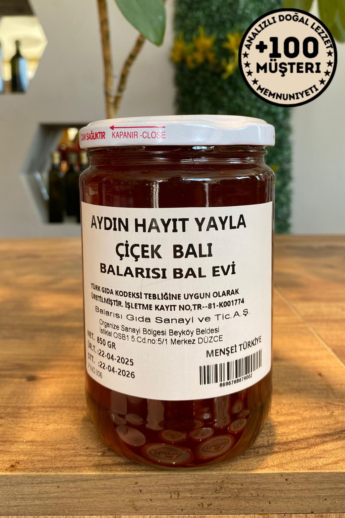 BALARISI Aydın Doğal Hayıt Balı 850g – Katkısız Doğal Şifa Kaynağı