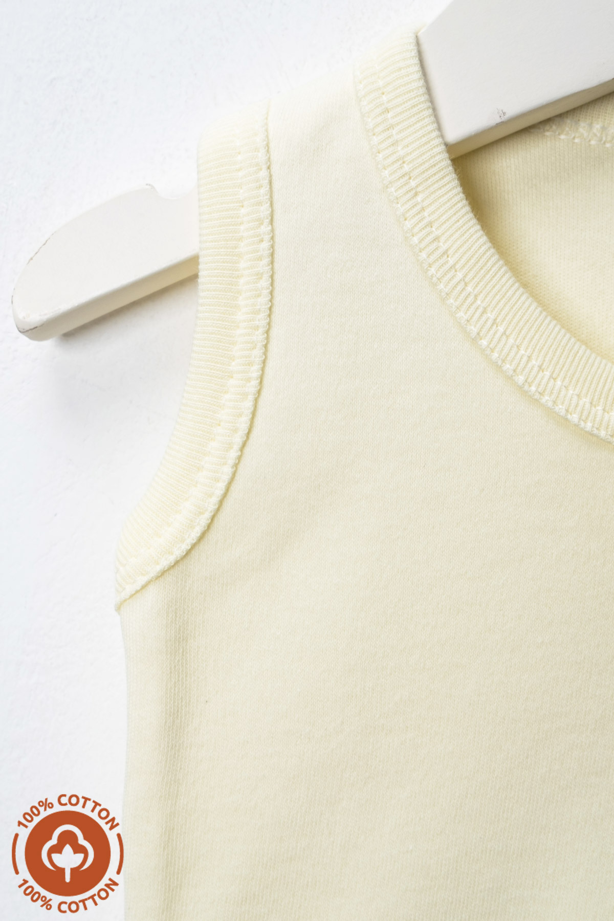 miniel organic Unisex %100 Organik Pamuklu Love Baskılı 3-6-9-12 Ay 3Lü Kolsuz Atlet Bebek Body Zıbın fotoğrafı 5 (önizleme)