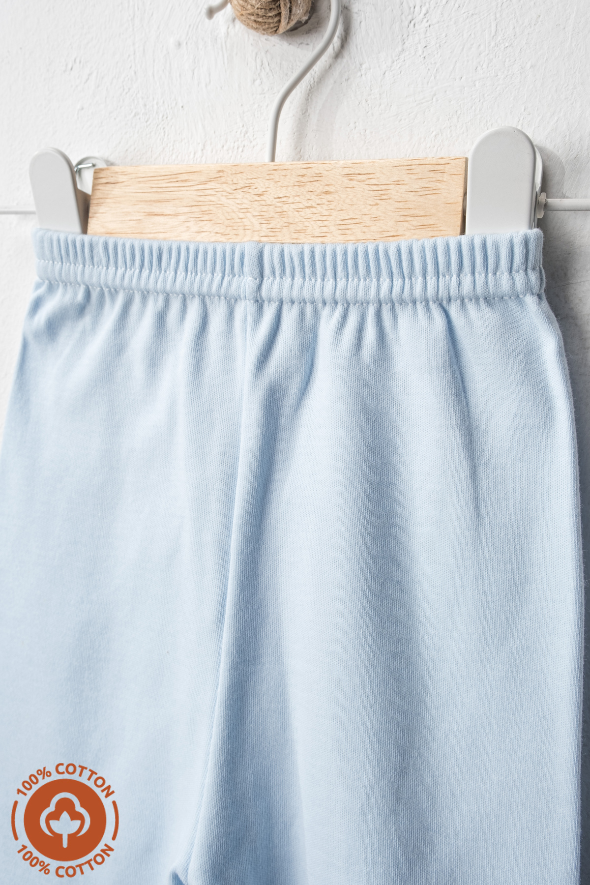 Miniel Unisex Bebek Pamuklu 0-6 Ay Patikli Bebek Pantolon 3lü Renkli Set fotoğrafı 6 (önizleme)