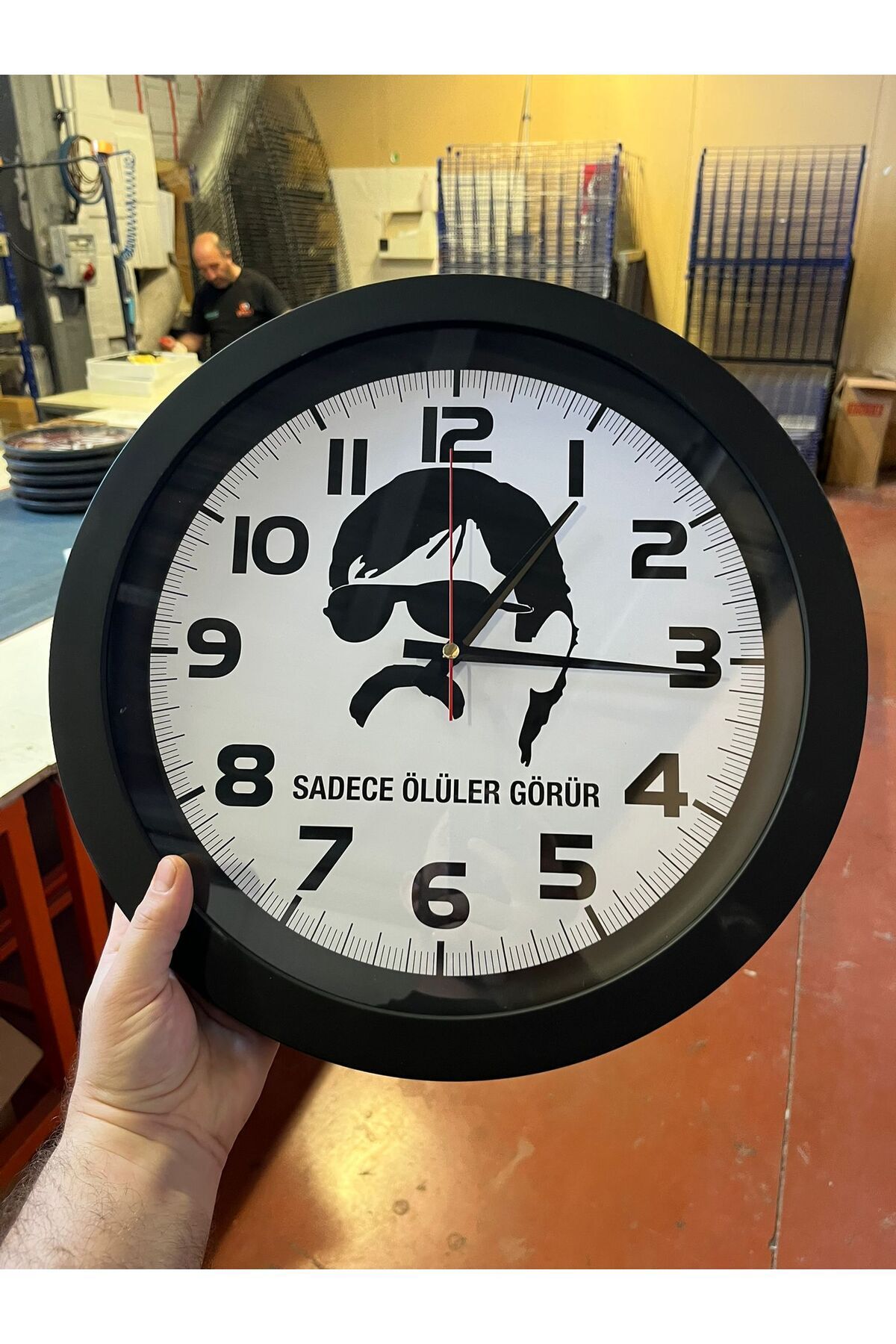 ETKİN PROMOSYON Pala Duvar Saati Sadece Ölüler Görür