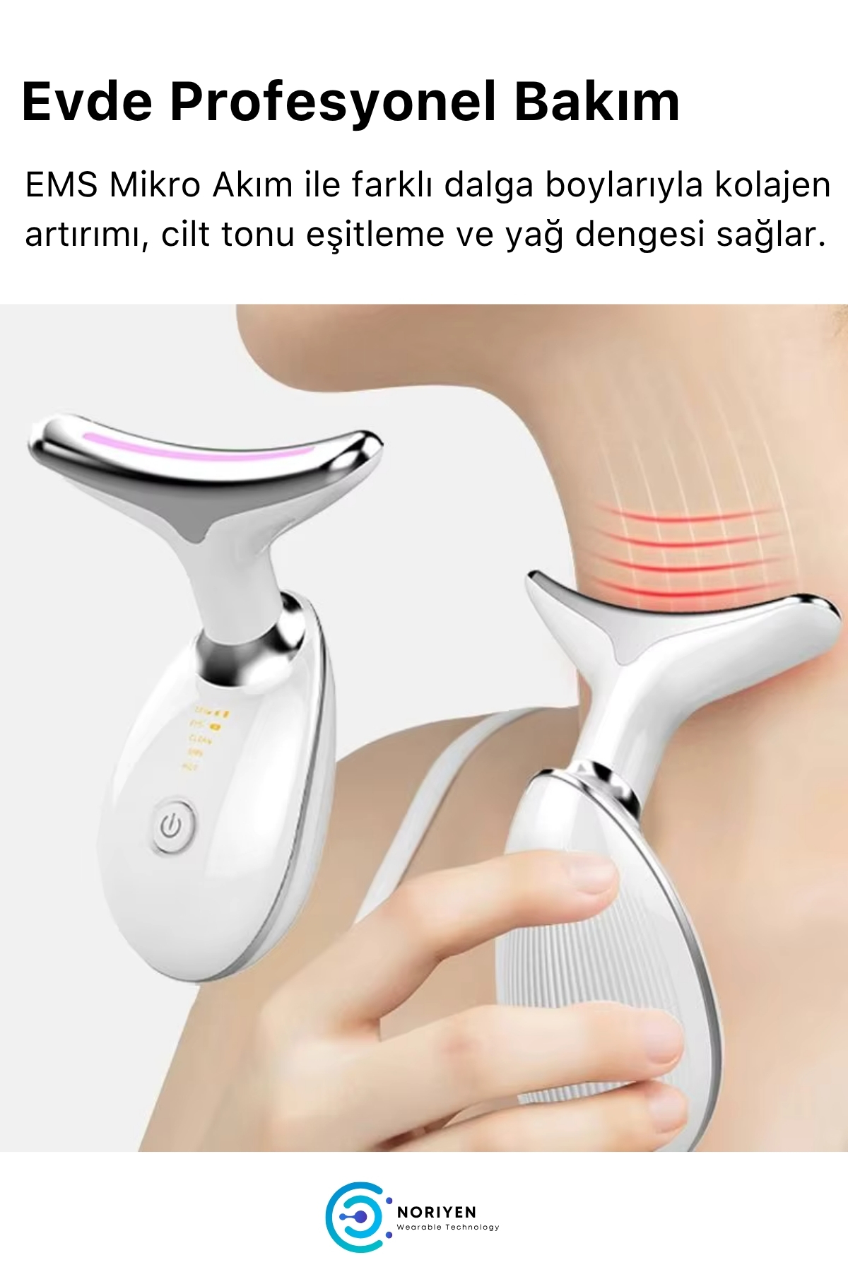 Yeni Nesil Hızlı Etkili Yüz ve Boyun Kırışıklık Giderici Gıdık Sarkma Karşıtı Ems Güzellik Cihazı