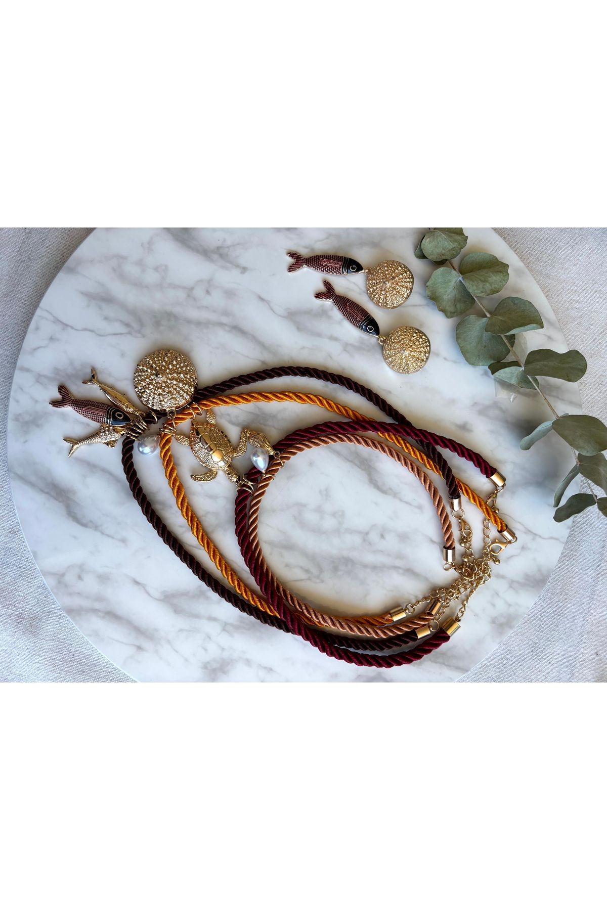 Trevi Accessories Marka 4lü Halat Charmlı Kolye