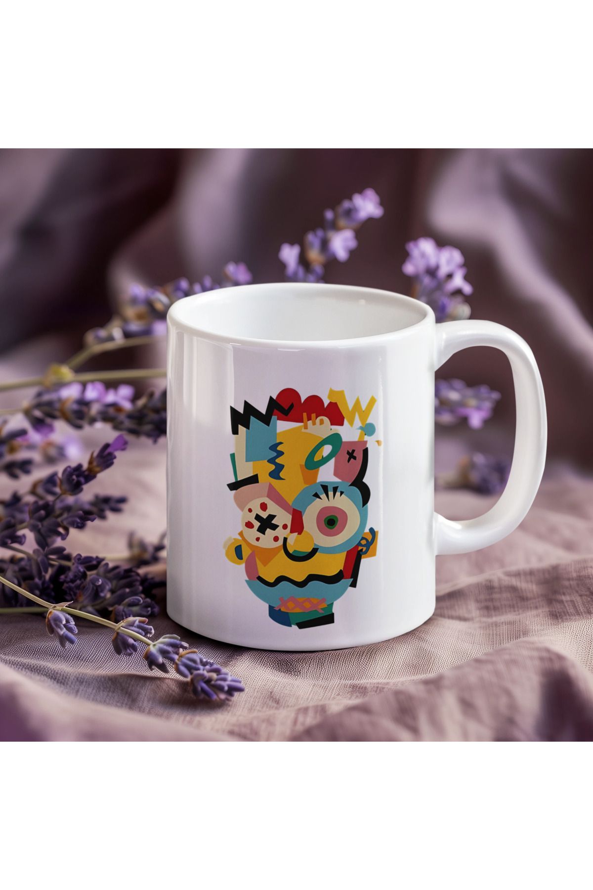 Butik Bart Simpson Soyut Portre Renkli Kupa