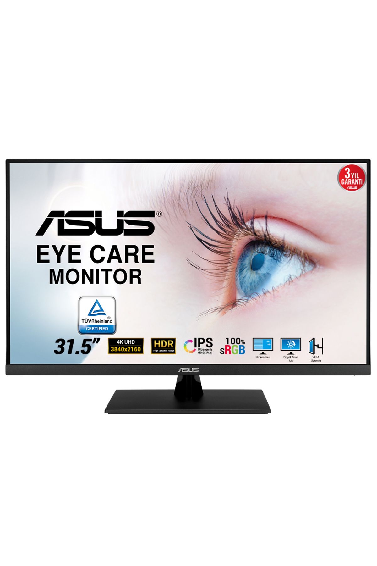 ASUS Vp32uq 31.5" 4ms 60hz Adaptive-sync Ips 4k Uhd Monitör
