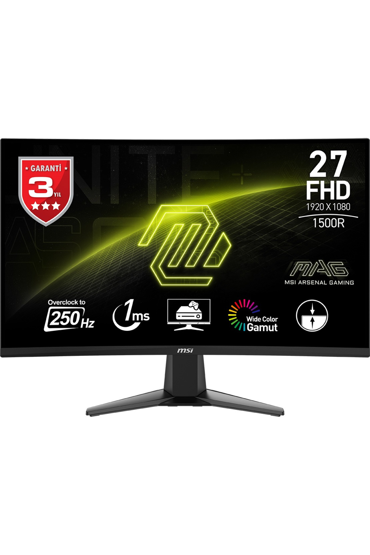 Mag 27c6x 27" 1ms 250hz Adaptive-sync Va Curved Full Hd Gaming (OYUNCU) Monitör