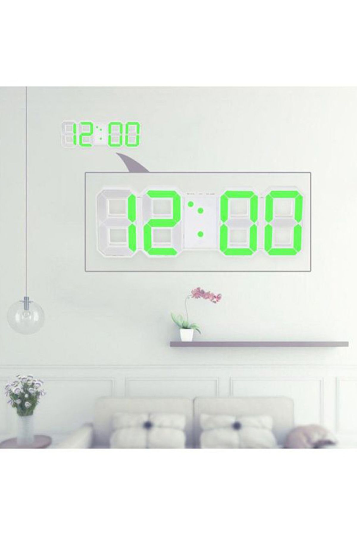 Generic-3d Stereo Mini Clock Led Digital Clock Wall Clock Desk Clock Electronic Alarm Clock 5
