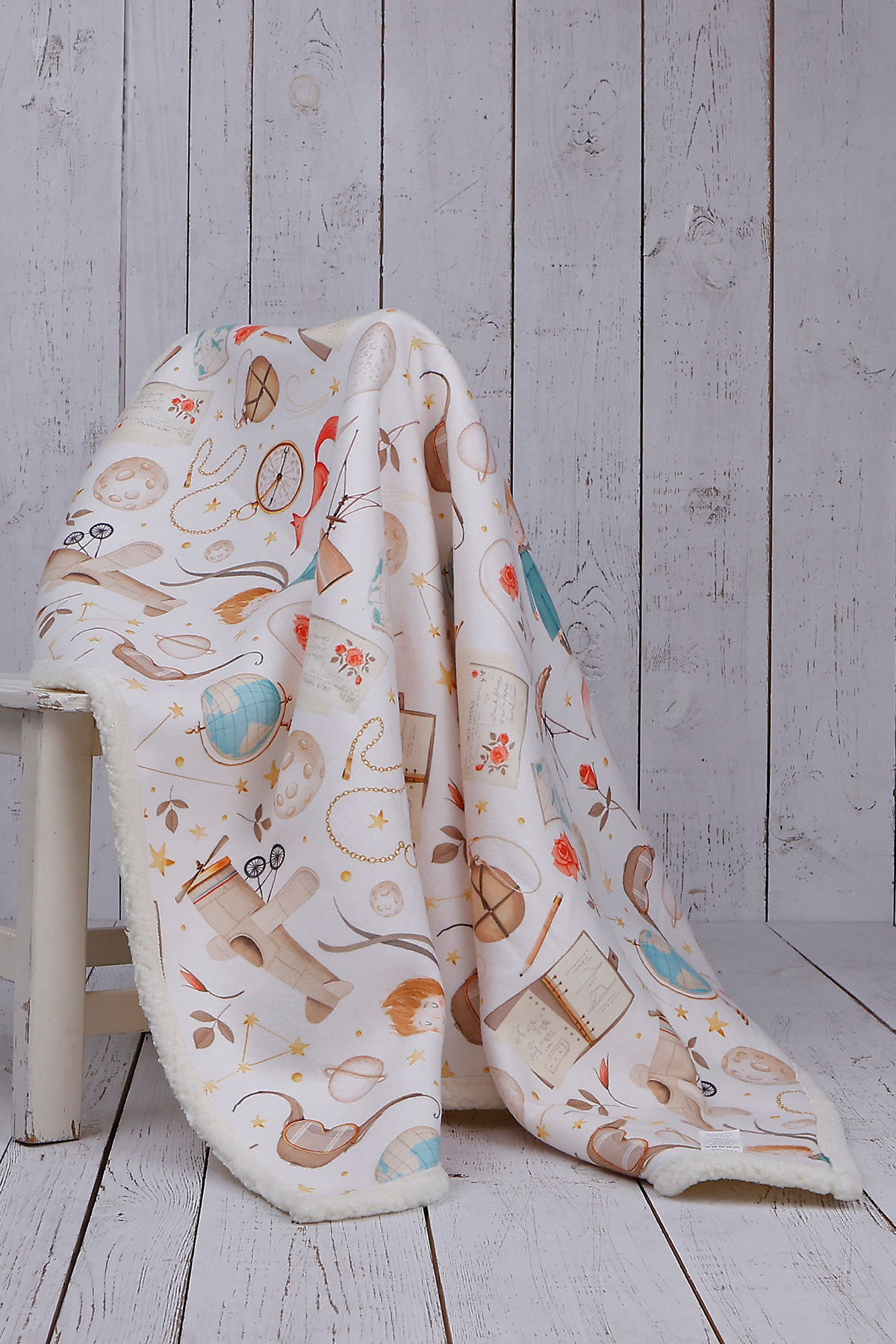 JUNİPERUS Küçük Prens Bebek Battaniyesi Kalın Koyun Tüyü Battaniye fotoğrafı 2 (önizleme)