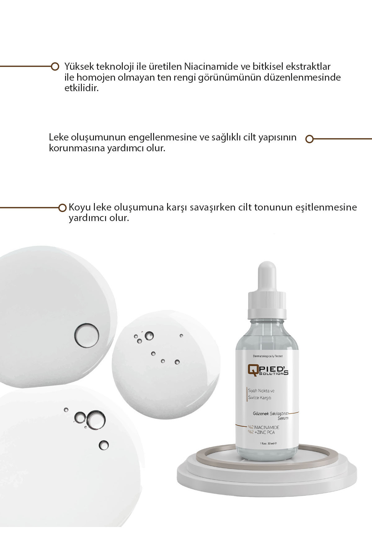 Gözenek Sıkılaştırıcı Siyah Nokta Ve Karşıtı Niacinamide Serum ( Niacinamide6% Zıncpca) — TM004 — تصویر 4 از 6