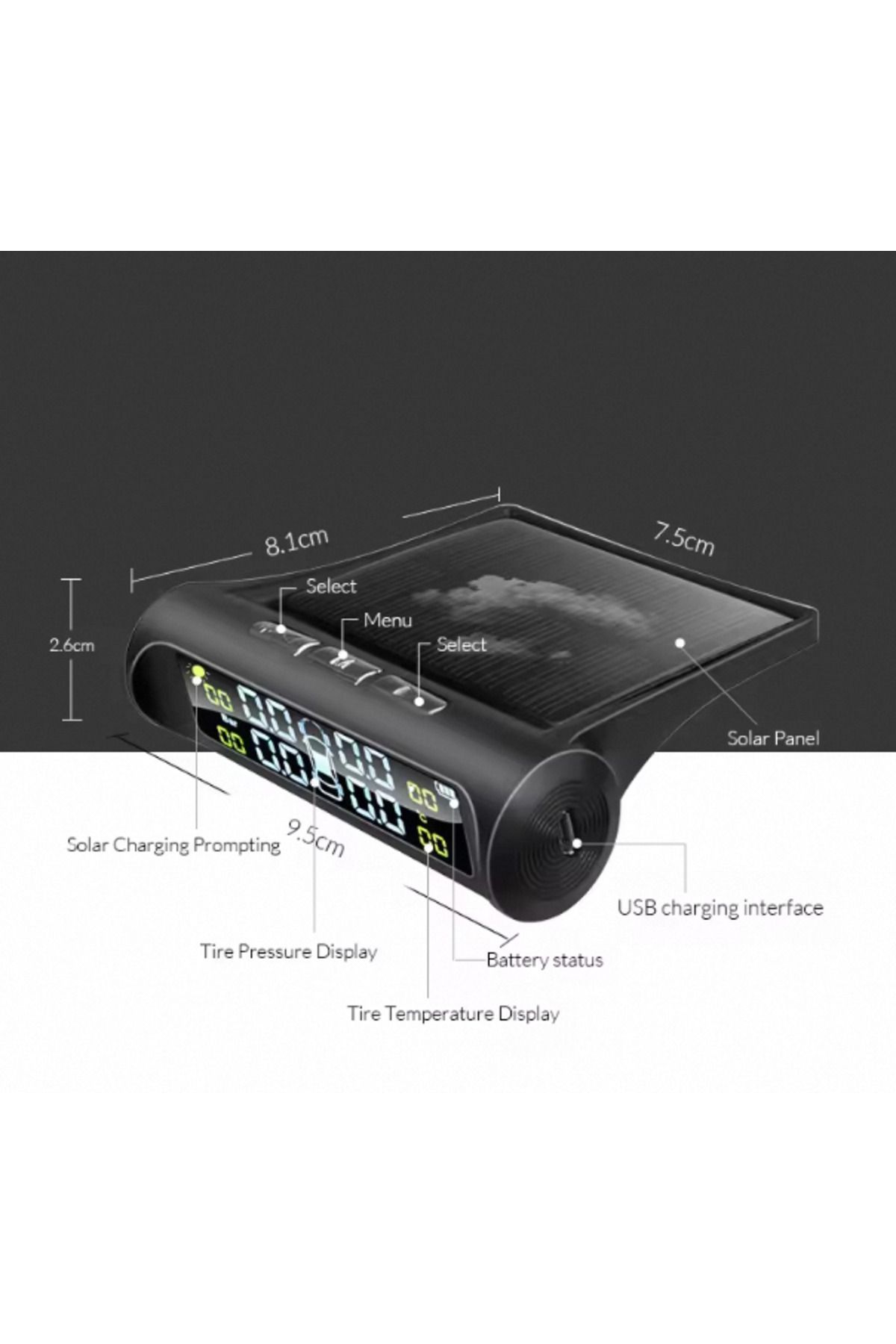 E-ACE-K01-external Sensors K01 Tpms Solar Sensor Intelligence Wireless Tire Pressure Monitoring Sys 3