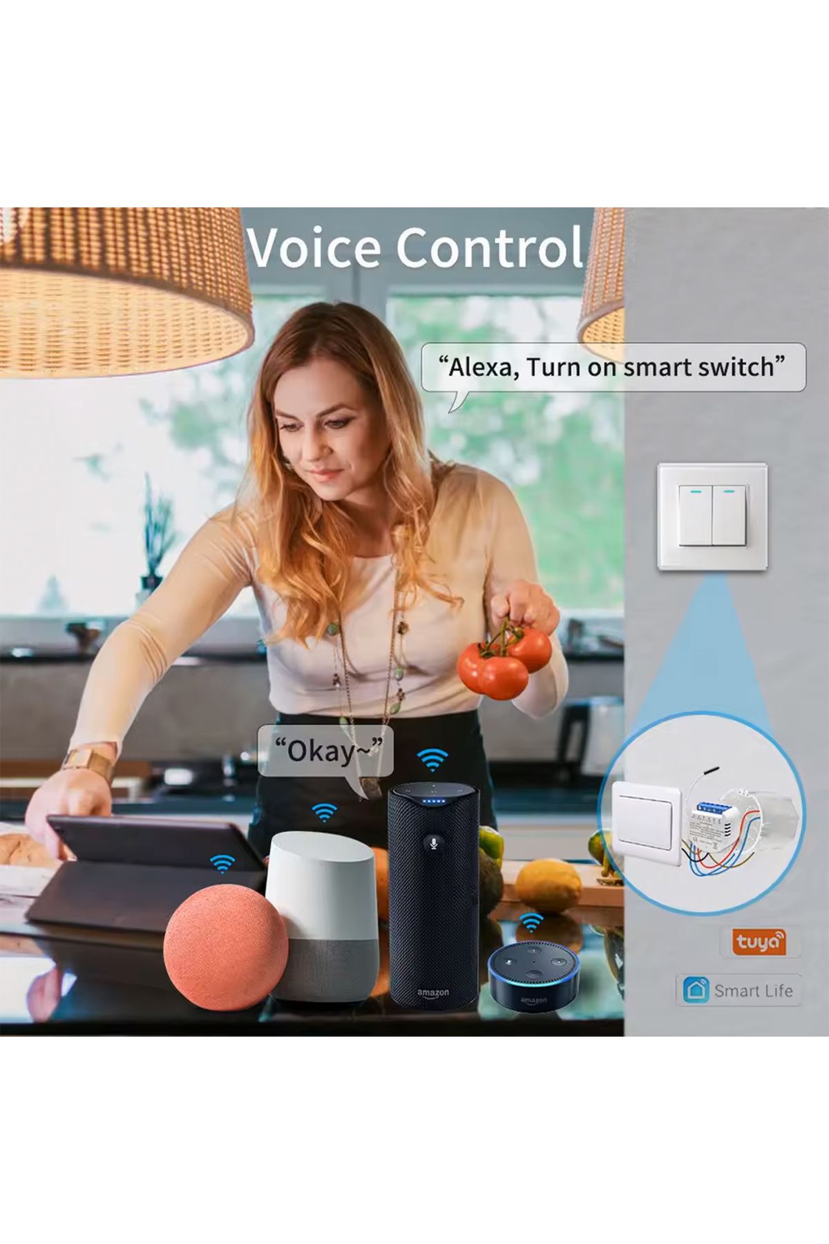 AREB-Smart Hidden Switch 15a – Wi-fi Remote Control Power Switch Compatible With Alexa & Google 3