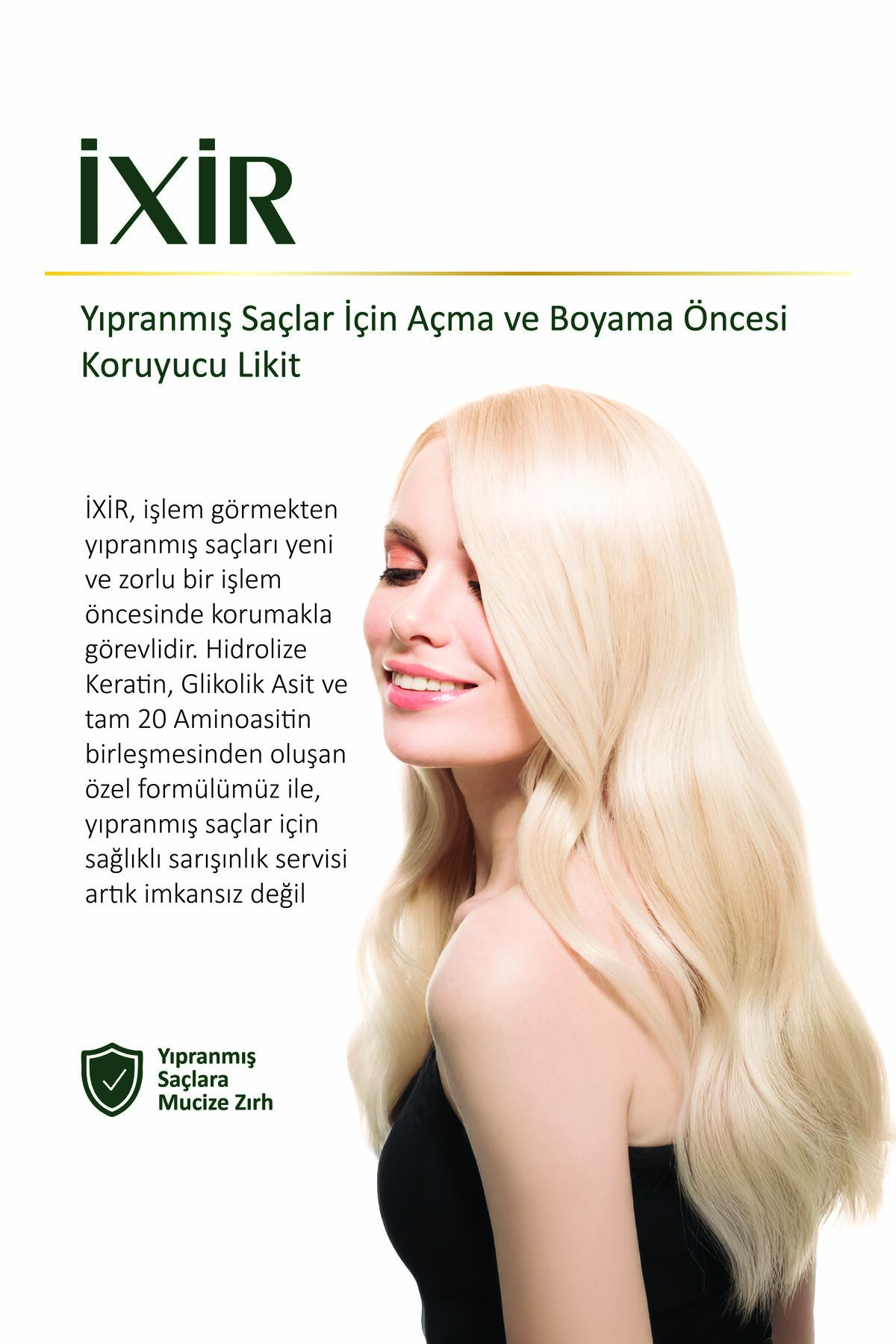 Ixir Yıpranmış Saçlar Için Koruyucu Likit 500 Ml — مشکی Bobel IXIR GUCLENFIRICI SIVI — تصویر 3 از 3