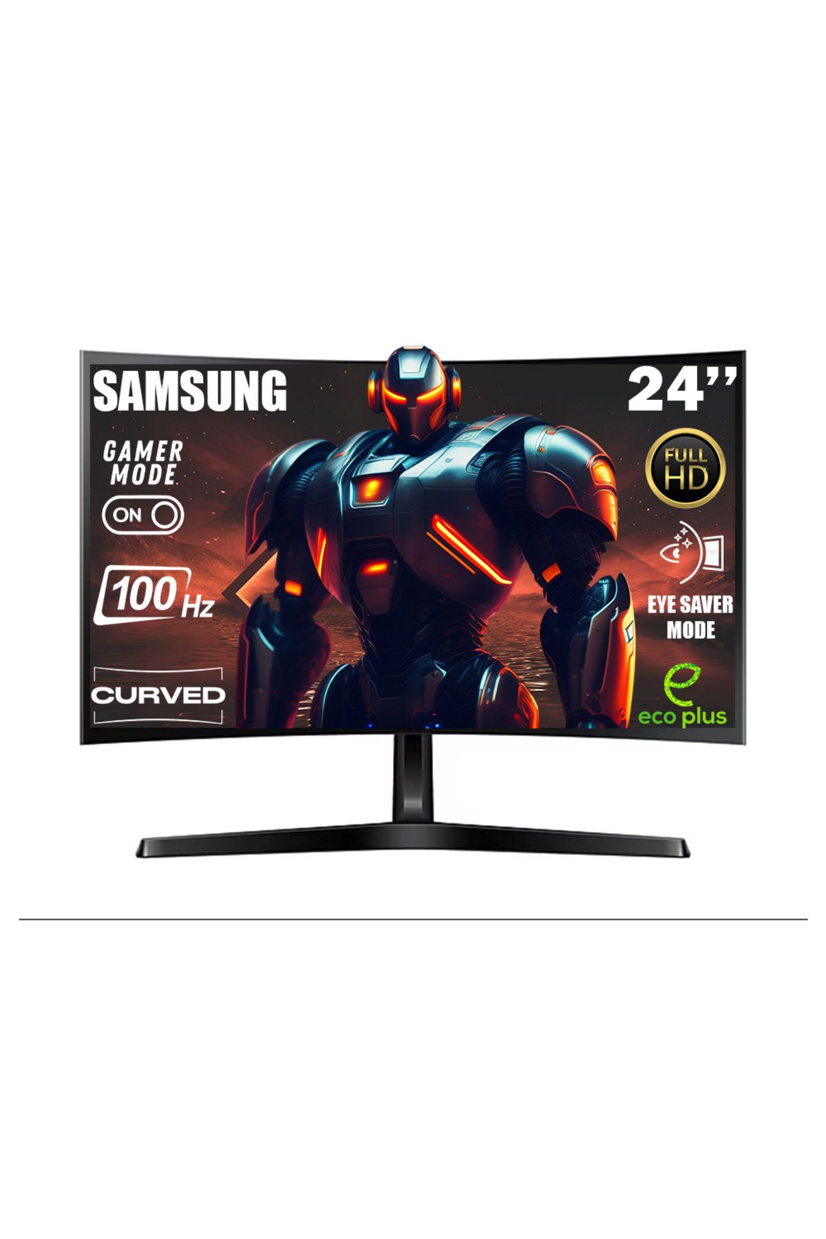 Samsung ESSENTİAL S36G 24''100 HZ 4 MS(HDMI+D-SUB) FULL HD CURVED MONİTÖR