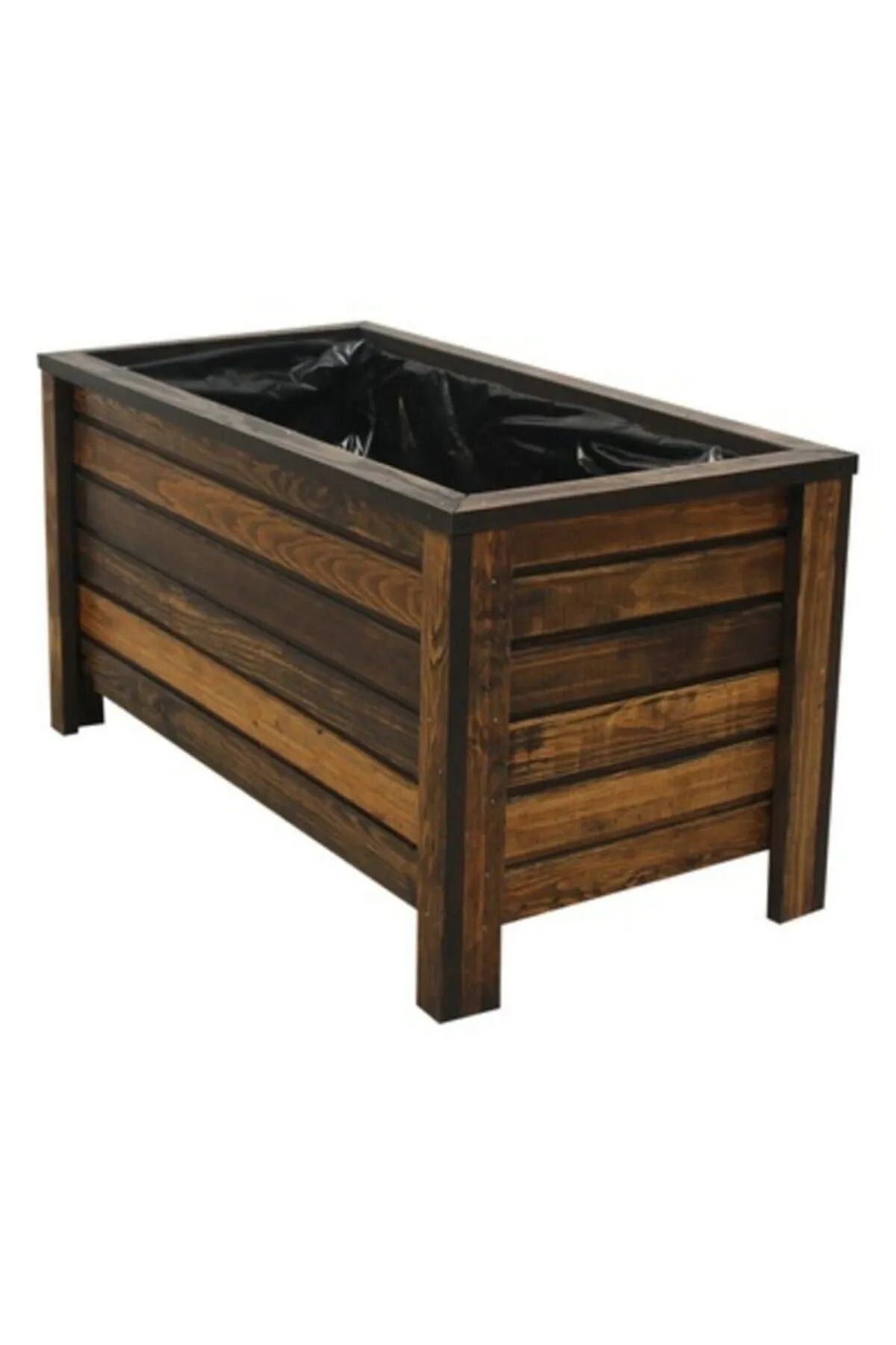Orman Evim Ahşap Dekoratif Dış Mekan Saksı 30x100x50