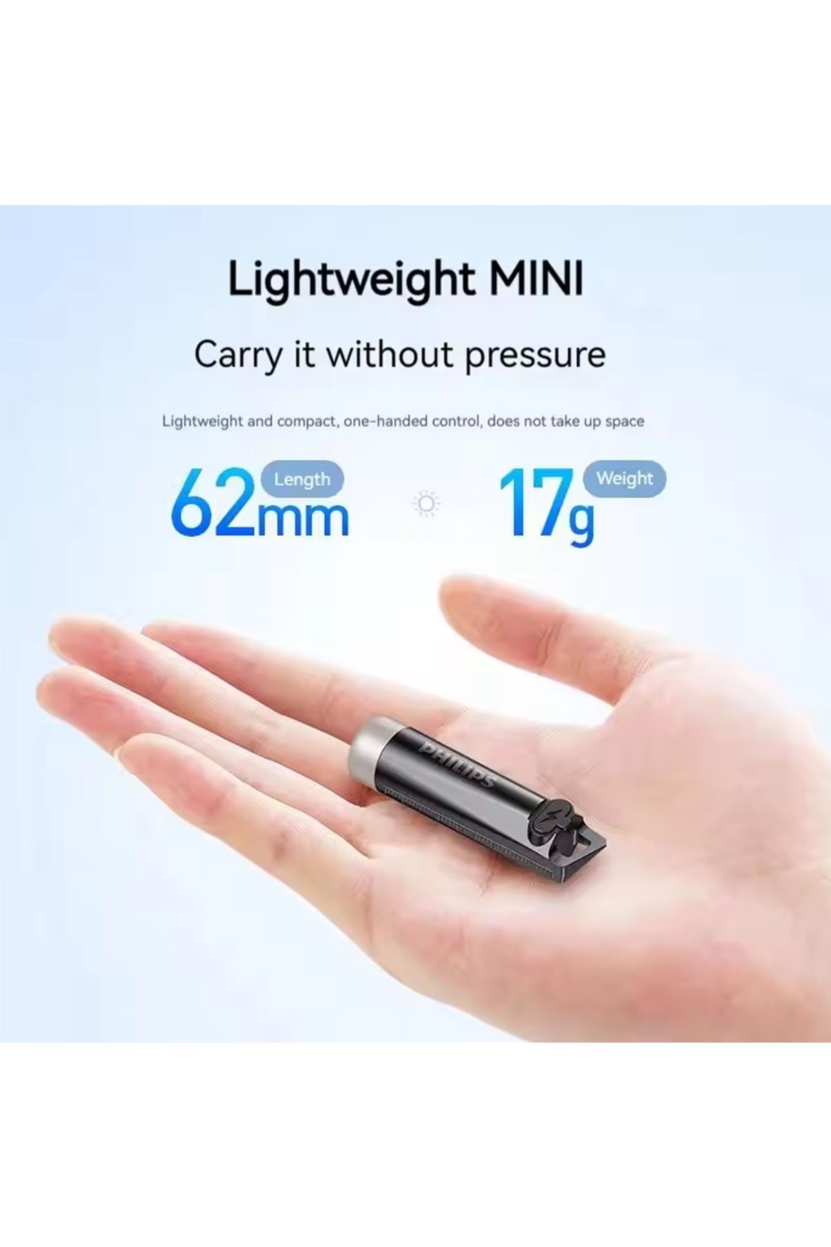 Philips-Button Electronics black MINI EDC PHILIPS NEW EDC Flashlight LED Rechargeable Mini EDC Keychain Flas 3
