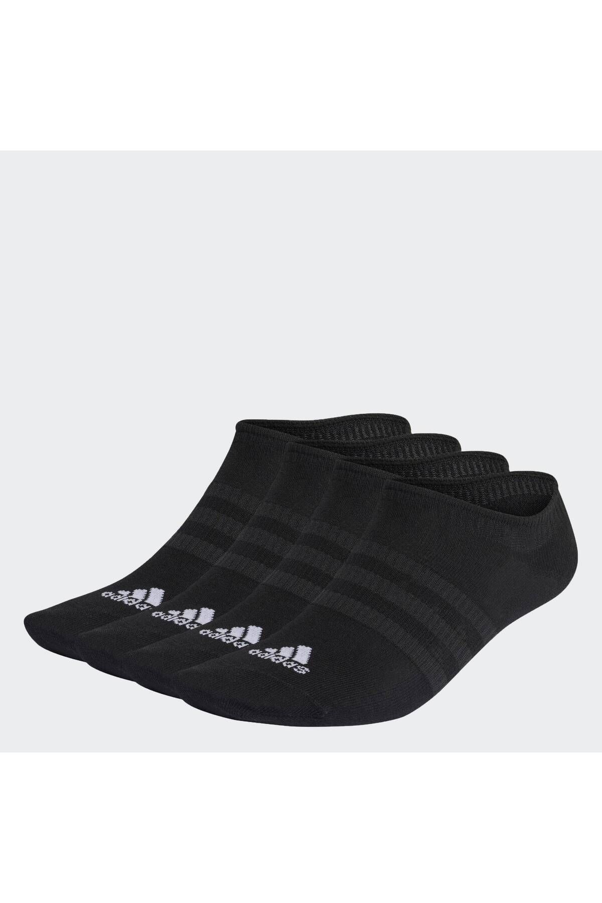 adidas-Șosete subțiri și ușoare - 3 perechi de șosete negre Ic1327 4