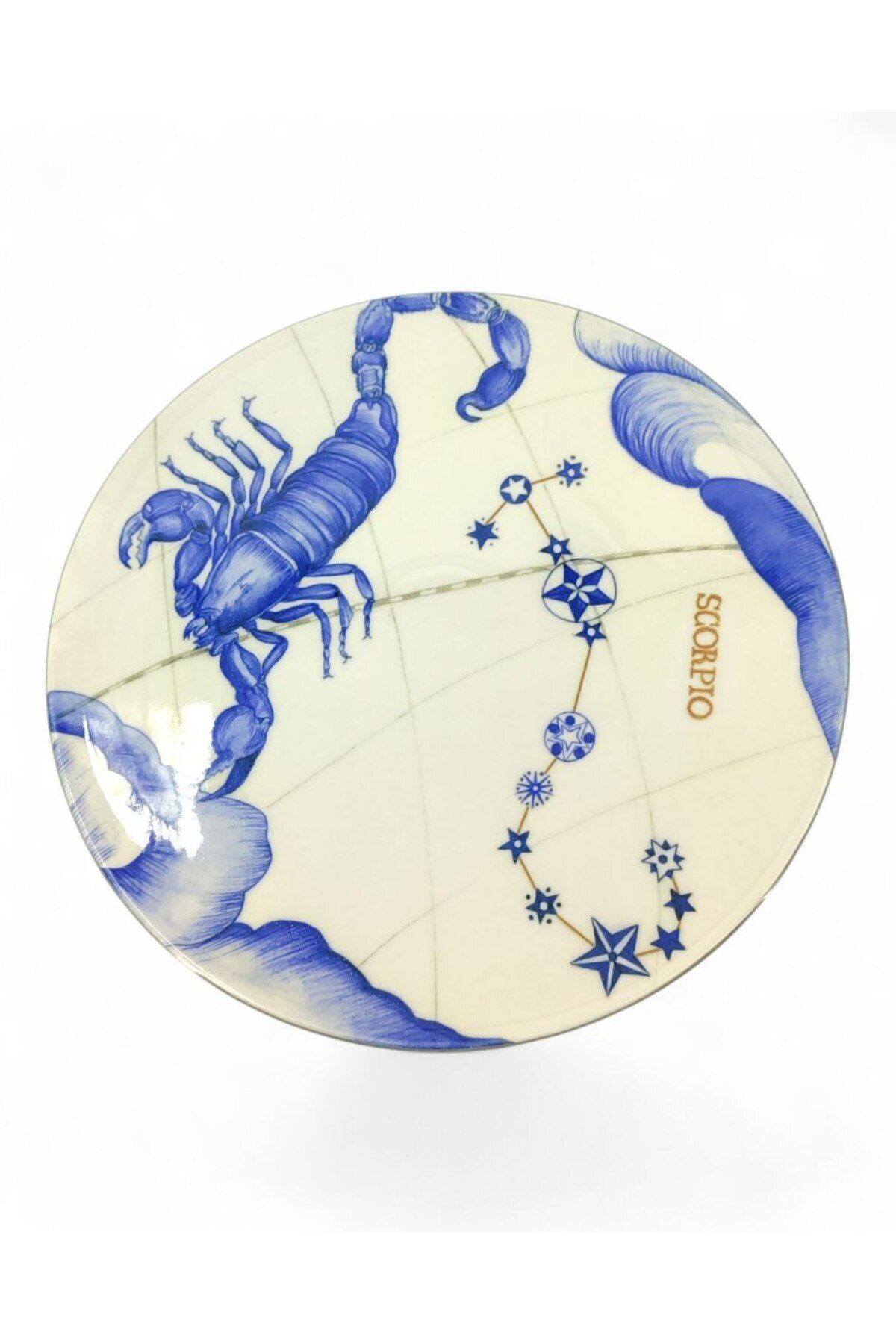 Handmade-Scorpio Patterned Porcelain Presentation and Pizza Plate – 32cm 2