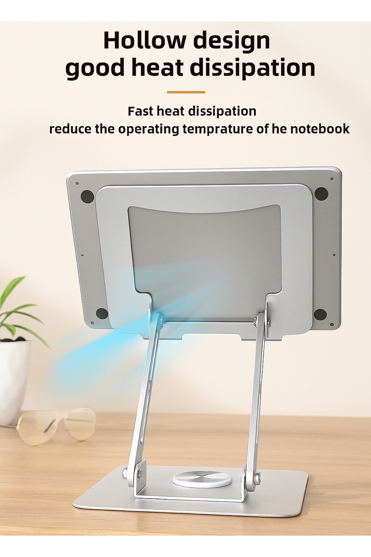 حامل كمبيوتر محمول بزاوية 360 درجة - ارتفاع وزاوية...