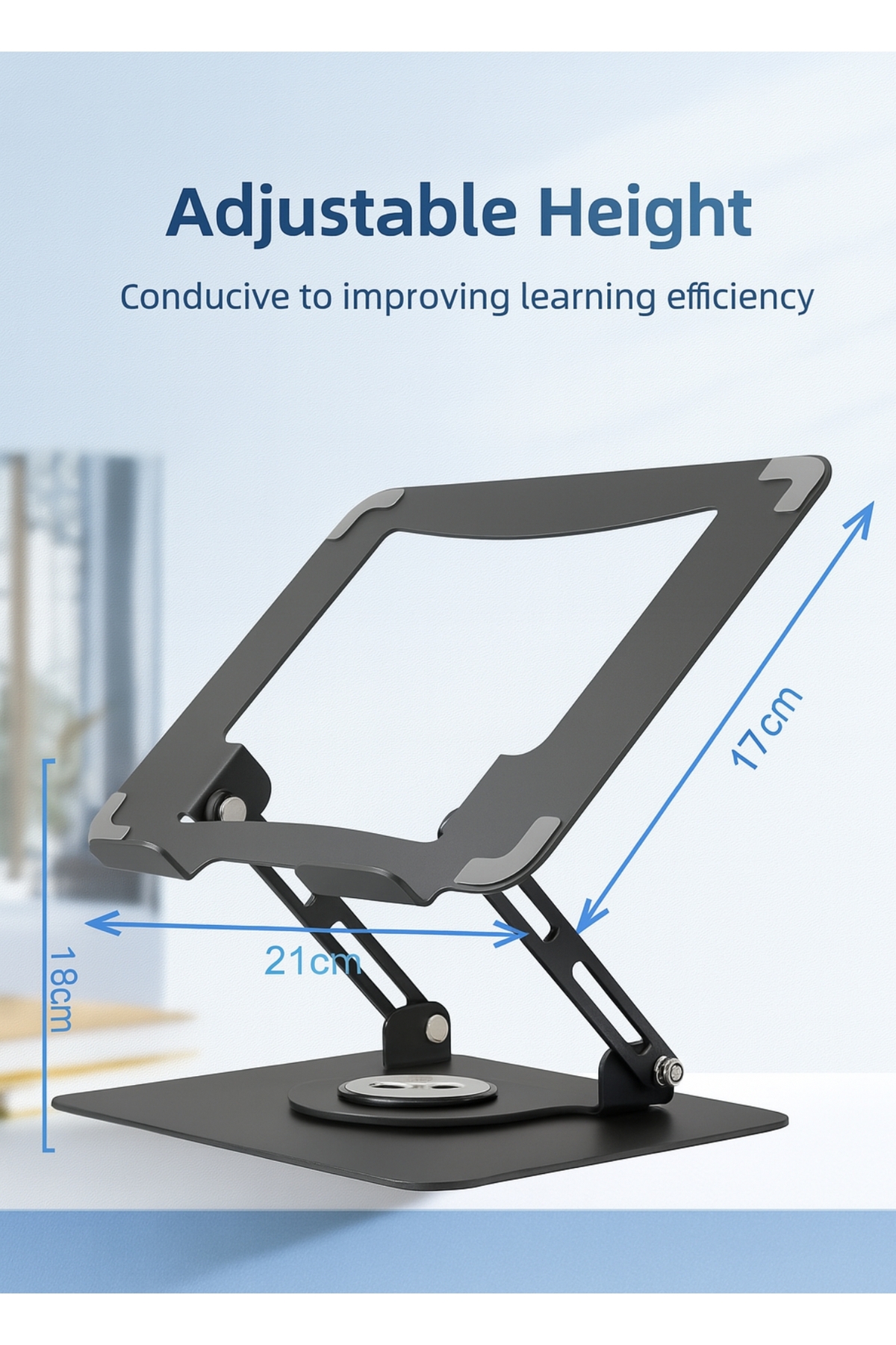 حامل كمبيوتر محمول بزاوية 360 درجة - ارتفاع وزاوية...