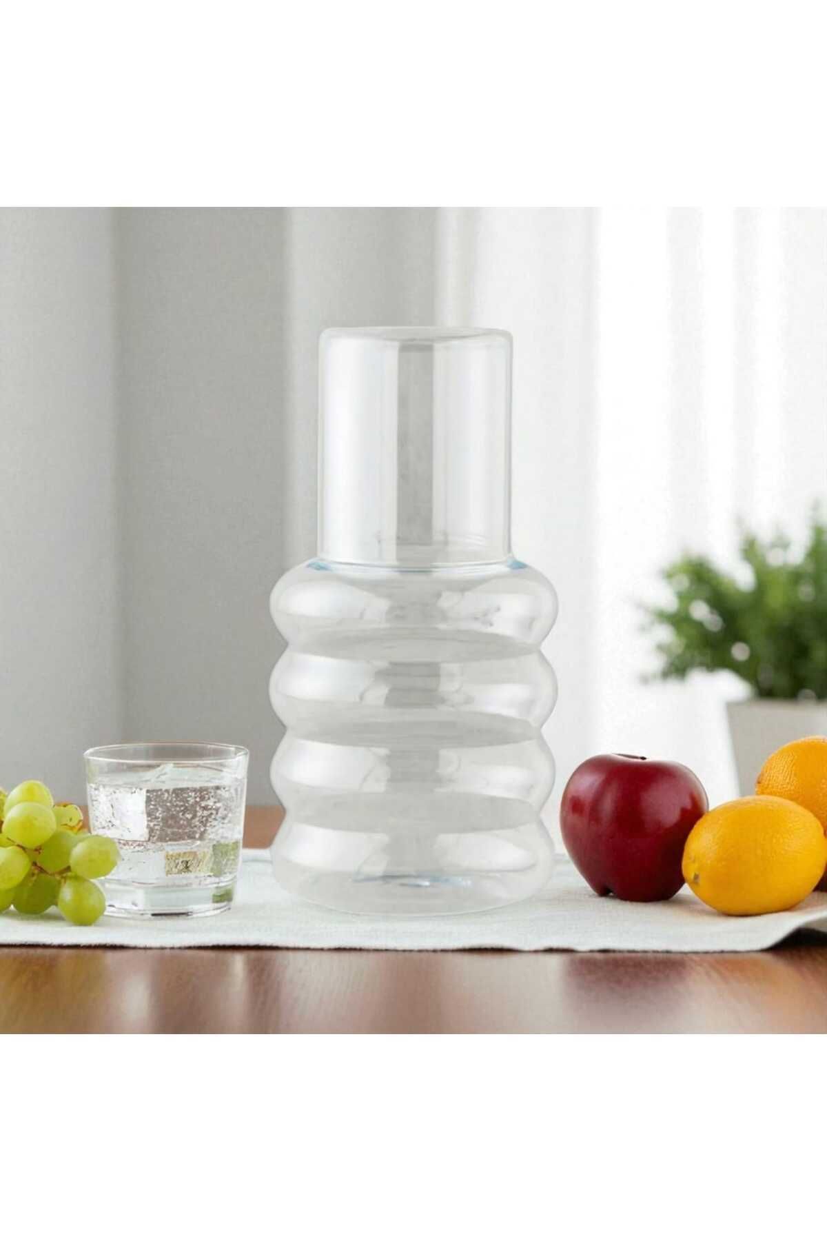 Noah Exclusive 1300 ml Cam Başucu Sürahisi + 300 ml Seffa