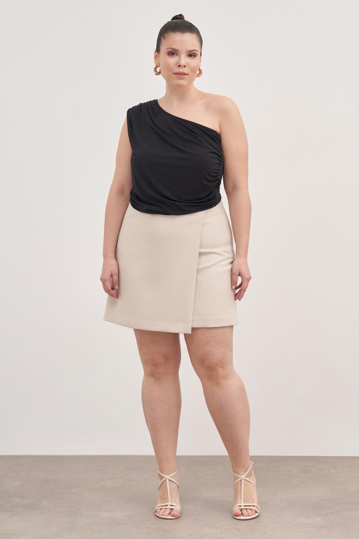 MYLİNE-One Shoulder Draped Top 3